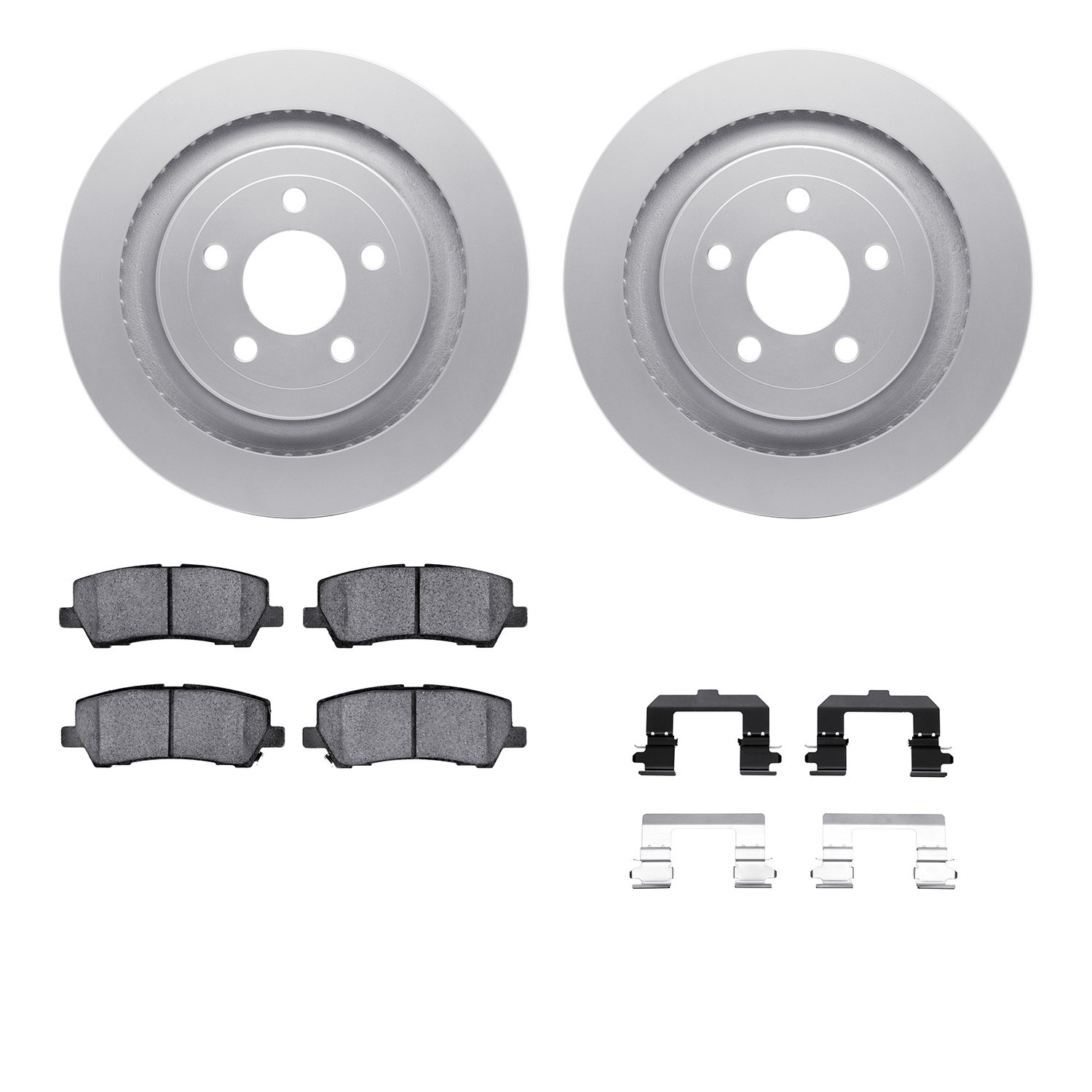 DFC GEOSPEC Coated Rotors with 5000 Brake Pads - Ceramic and Hardware