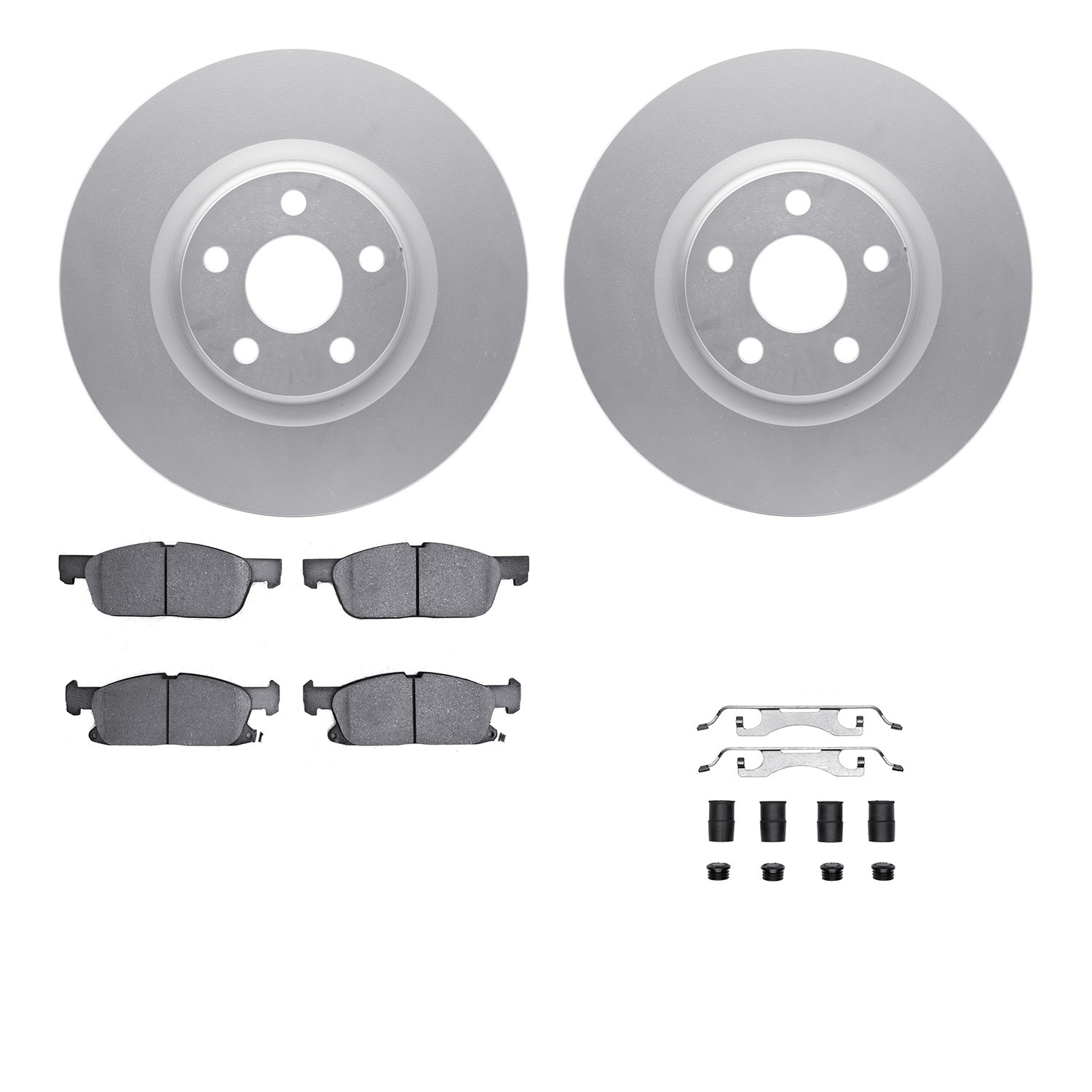 DFC GEOSPEC Coated Rotors with 5000 Brake Pads - Ceramic and Hardware