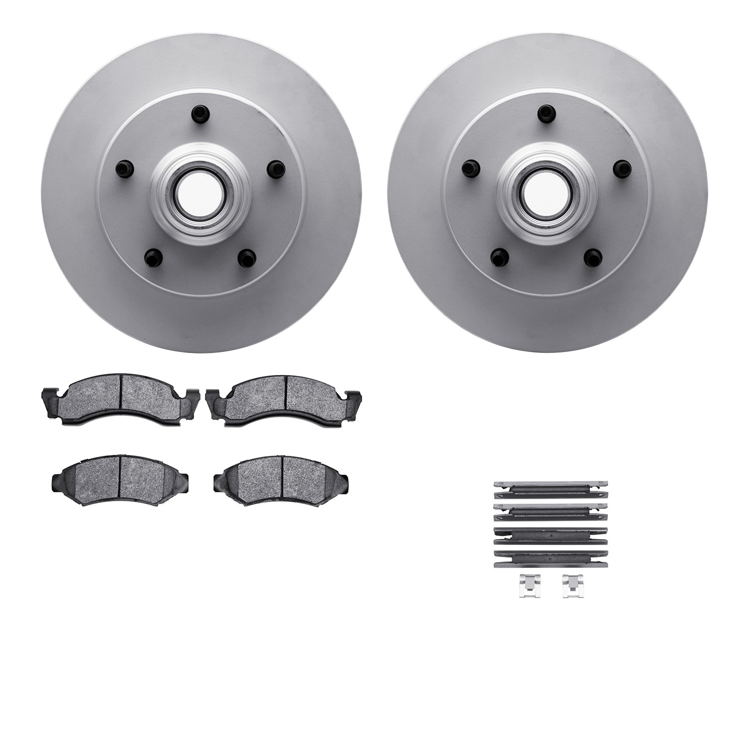 DFC GEOSPEC Coated Rotors with 5000 Brake Pads - Ceramic and Hardware
