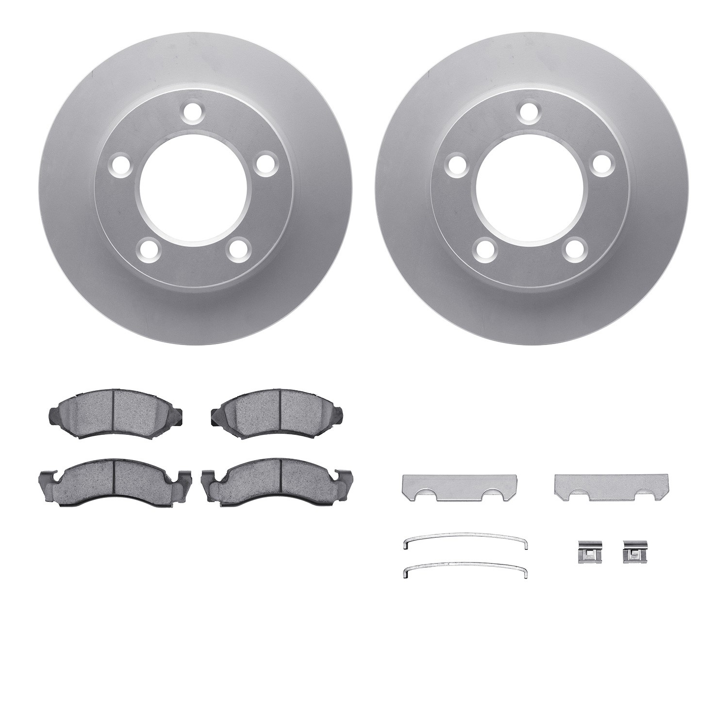 DFC GEOSPEC Coated Rotors with 5000 Brake Pads - Ceramic and Hardware