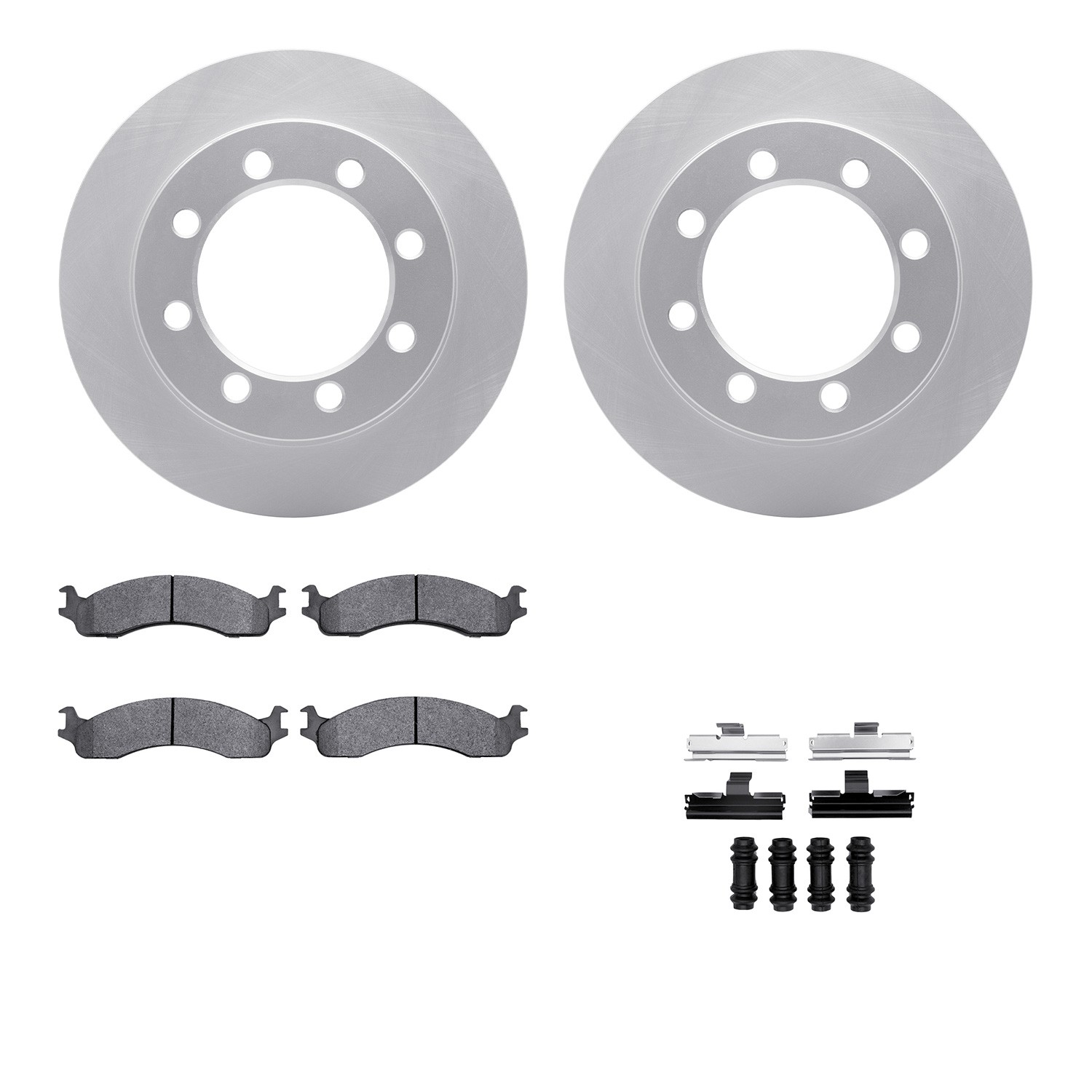 DFC GEOSPEC Coated Rotors with 5000 Brake Pads - Ceramic and Hardware