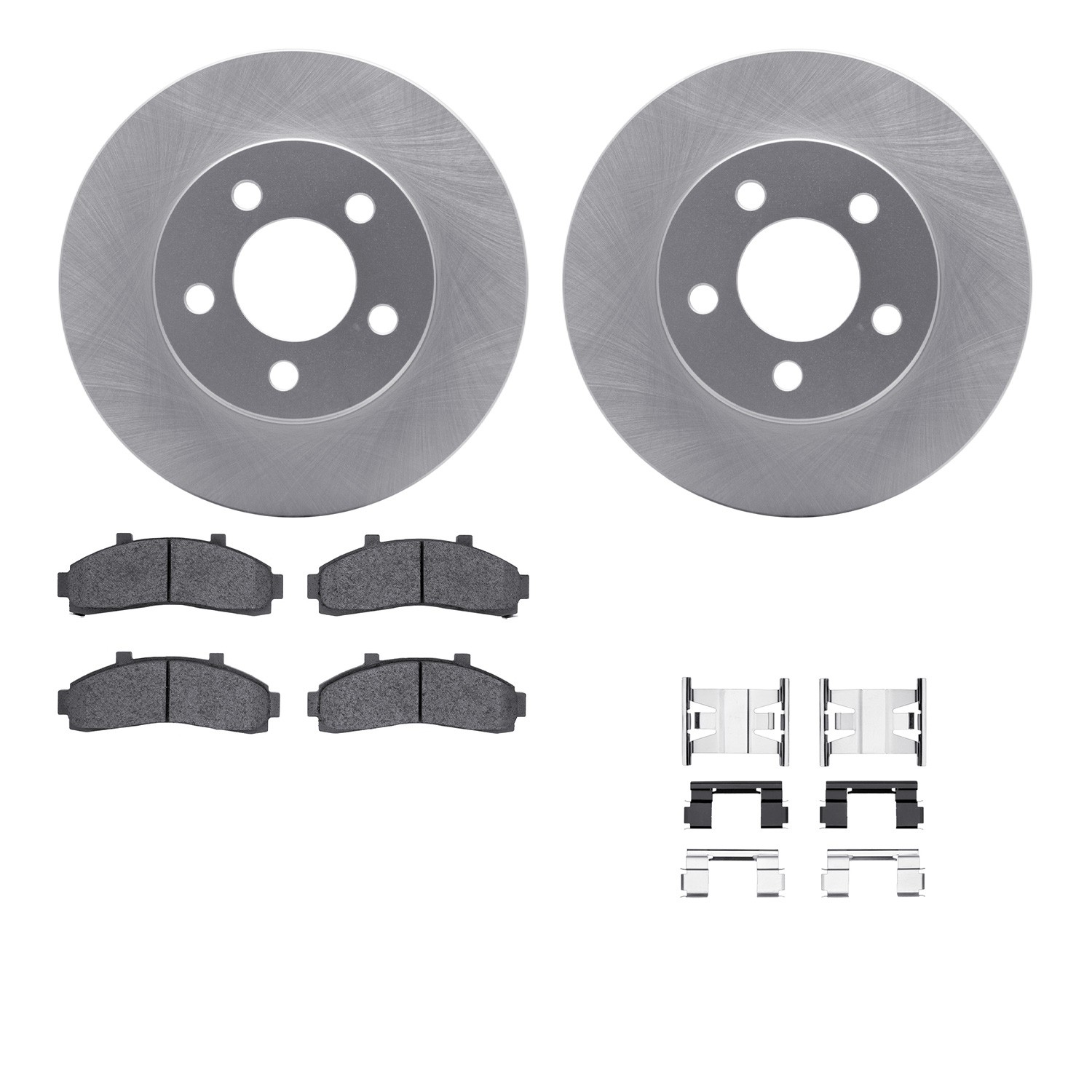 DFC GEOSPEC Coated Rotors with 5000 Brake Pads - Ceramic and Hardware