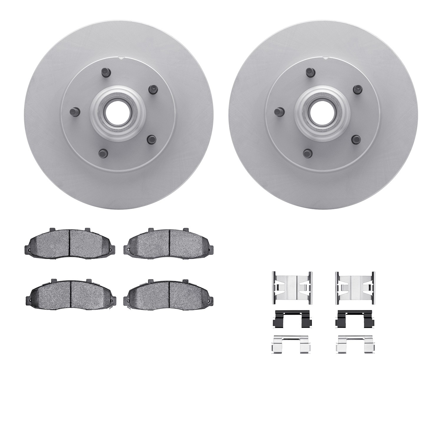 DFC GEOSPEC Coated Rotors with 5000 Brake Pads - Ceramic and Hardware