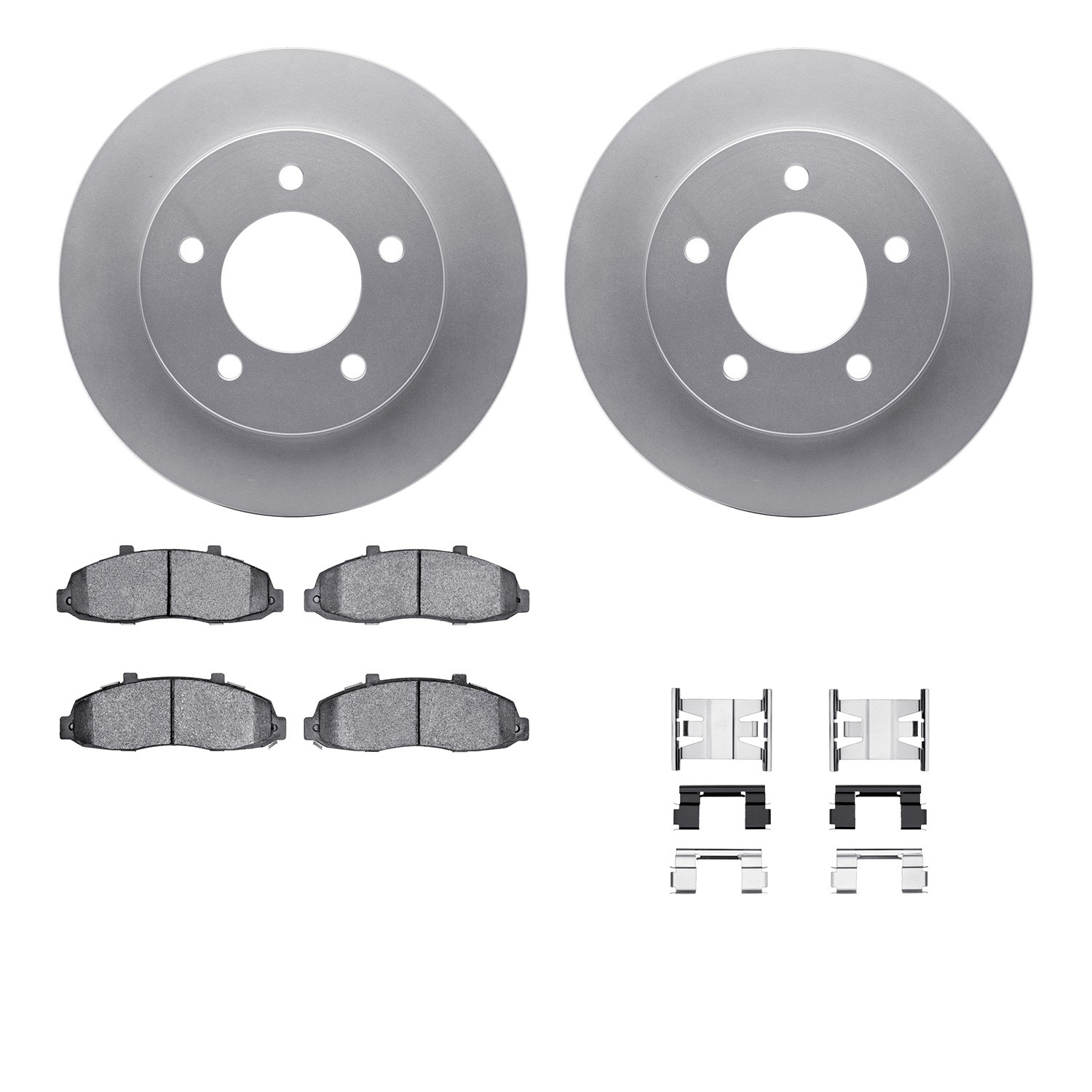 DFC GEOSPEC Coated Rotors with 5000 Brake Pads - Ceramic and Hardware