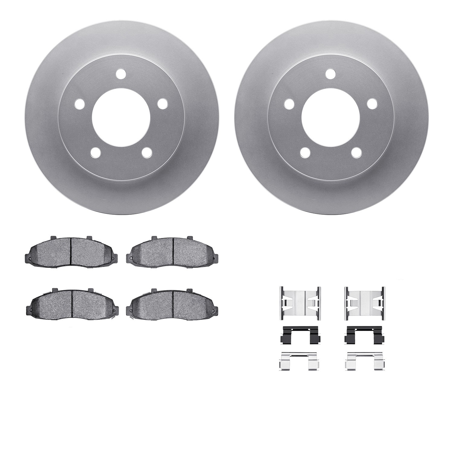 DFC GEOSPEC Coated Rotors with 5000 Brake Pads - Ceramic and Hardware