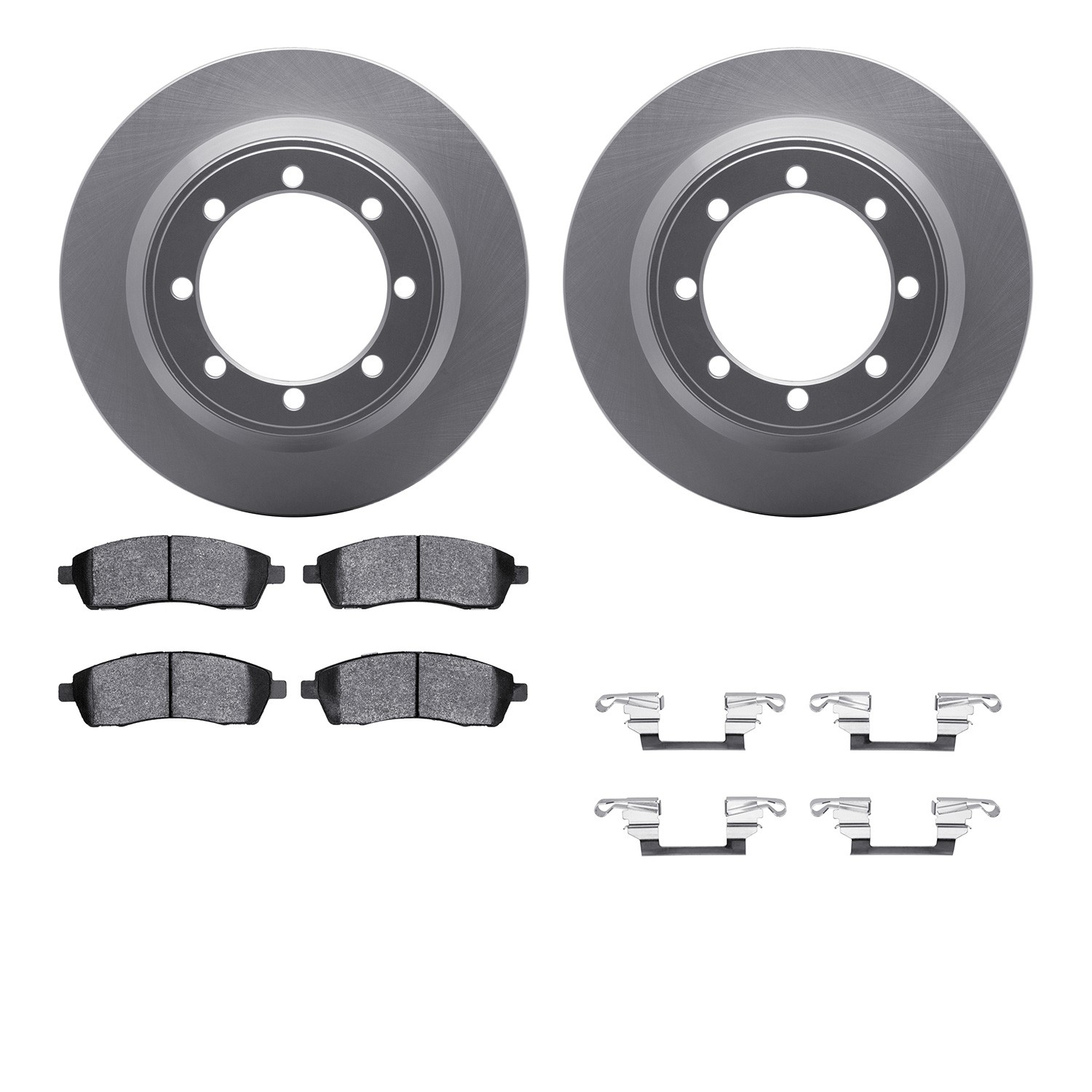 DFC GEOSPEC Coated Rotors with 5000 Brake Pads - Ceramic and Hardware