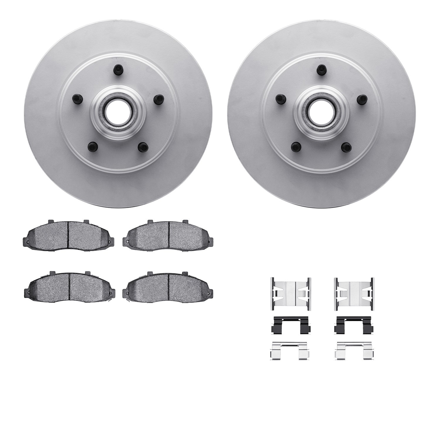 DFC GEOSPEC Coated Rotors with 5000 Brake Pads - Ceramic and Hardware