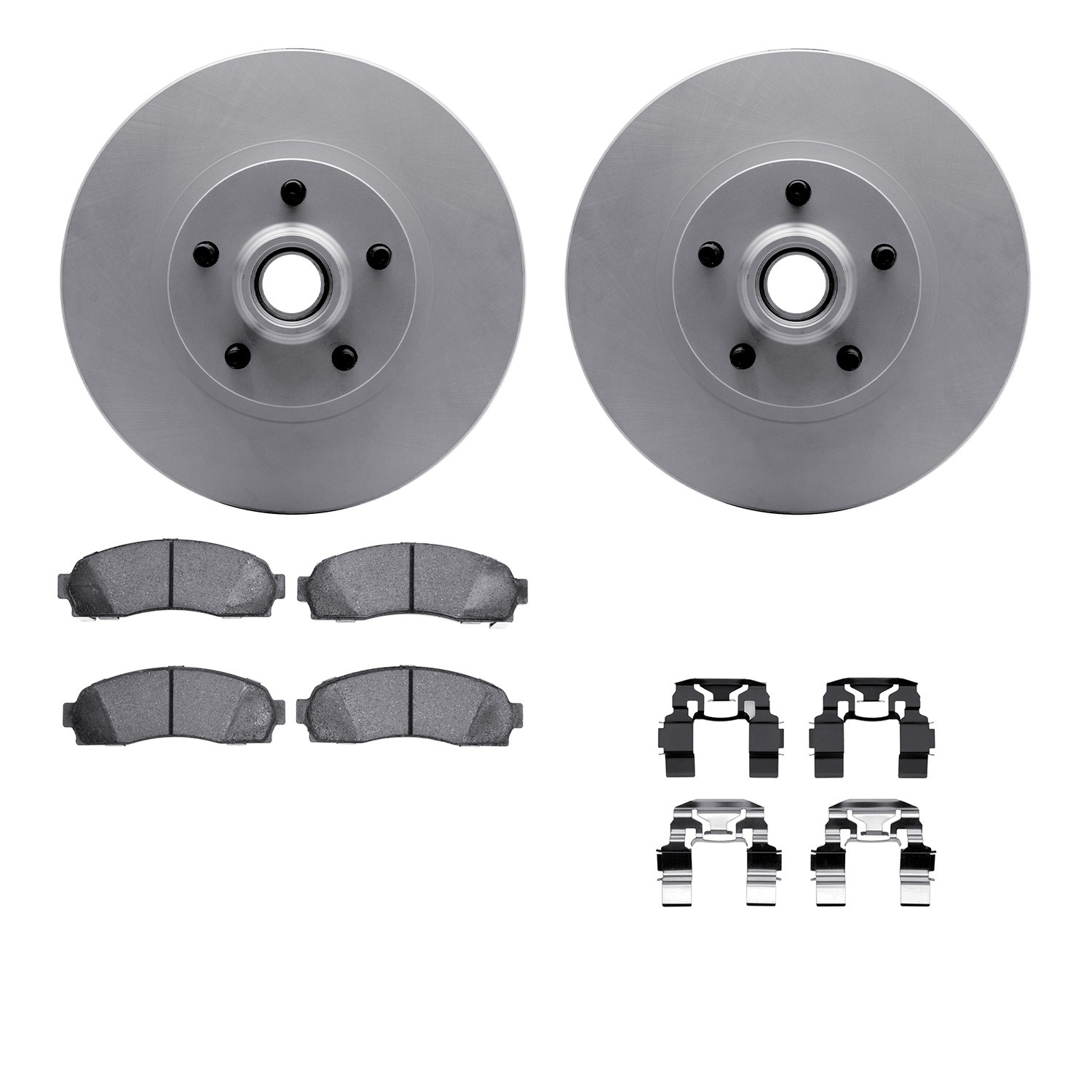 DFC GEOSPEC Coated Rotors with 5000 Brake Pads - Ceramic and Hardware