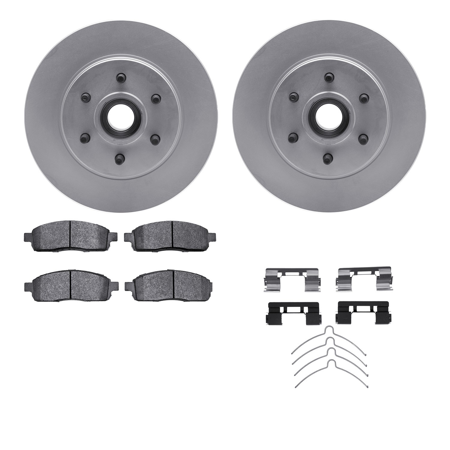 DFC GEOSPEC Coated Rotors with 5000 Brake Pads - Ceramic and Hardware