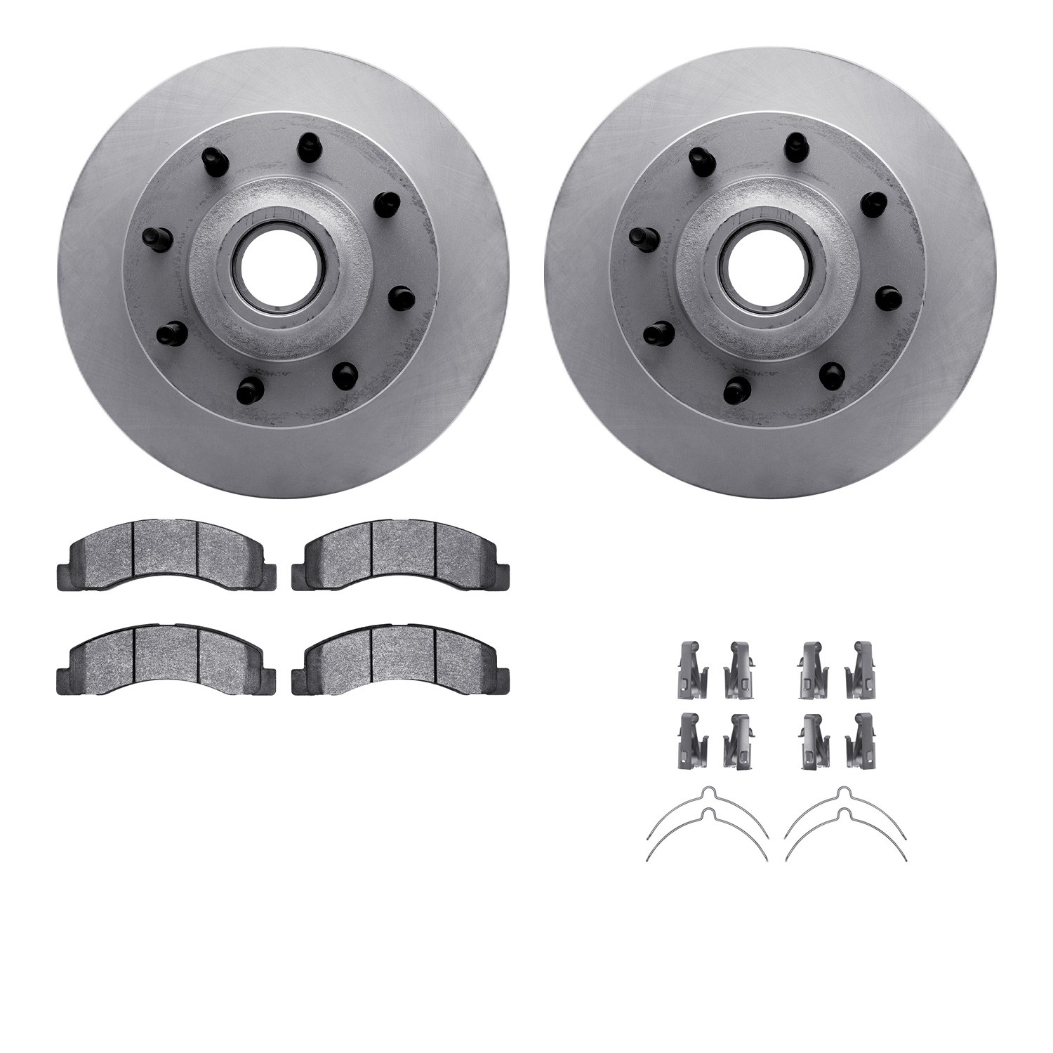 DFC GEOSPEC Coated Rotors with 5000 Brake Pads - Ceramic and Hardware