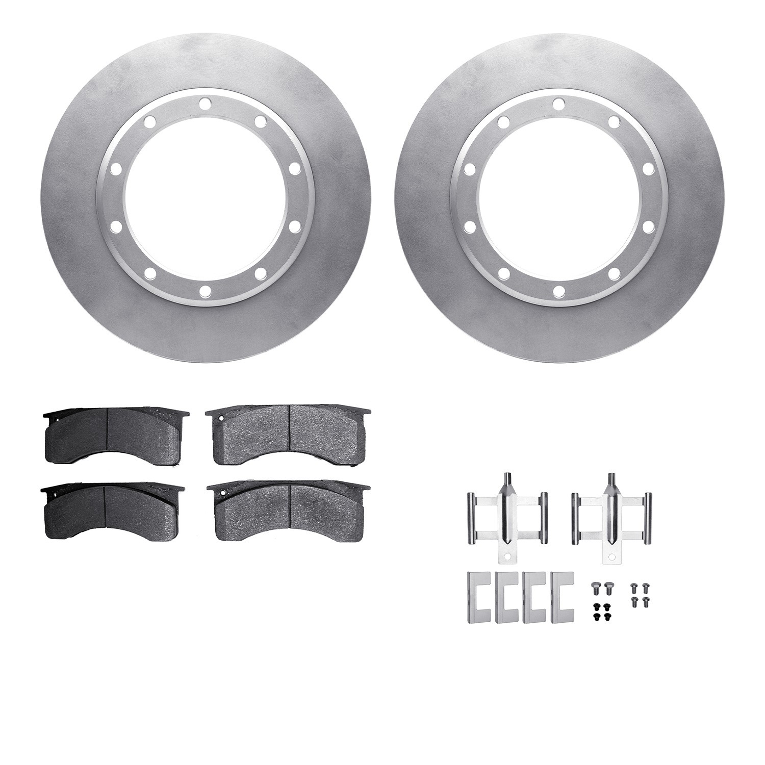 DFC GEOSPEC Coated Rotors with 5000 Brake Pads - Ceramic and Hardware