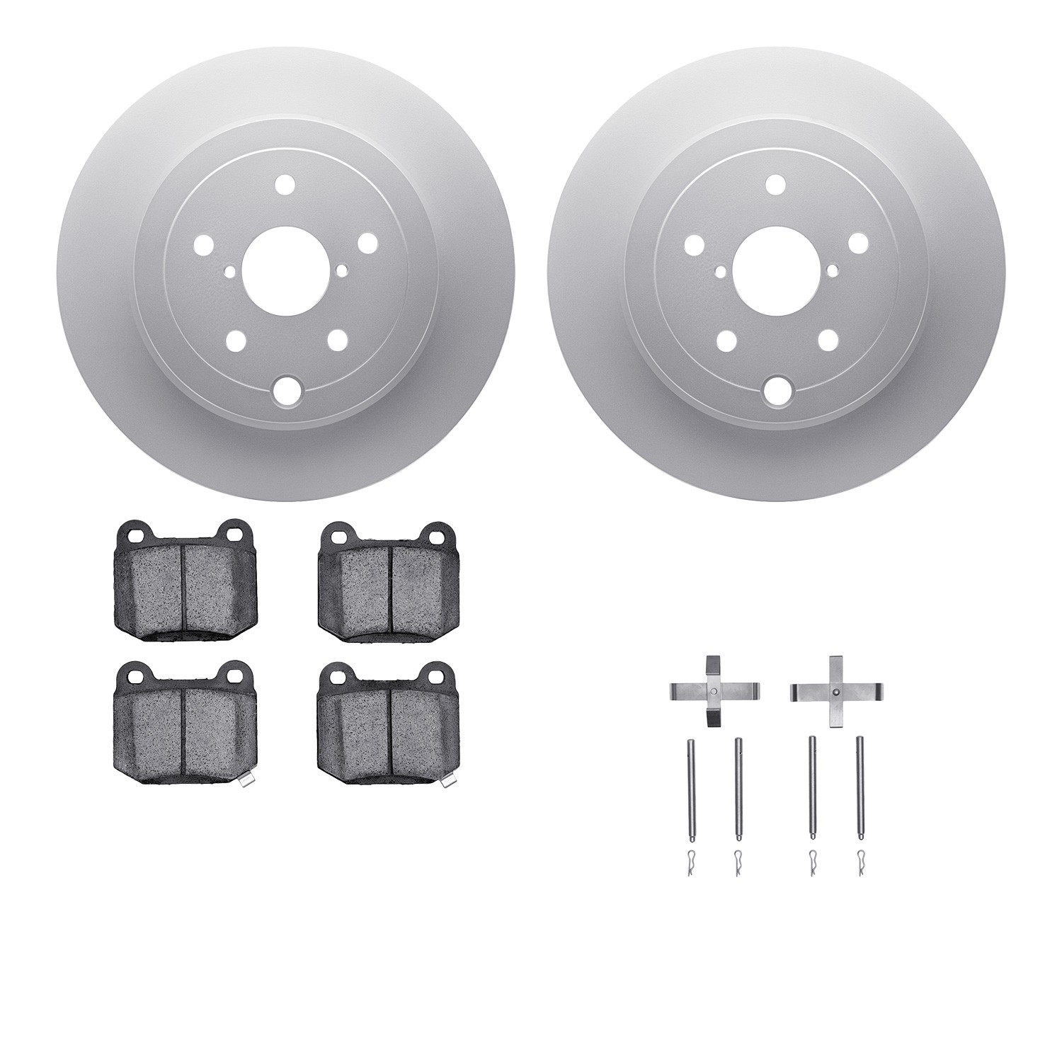 DFC Geospec Rotors with EURO 5000 Ceramic Brake Pads includes Hardware
