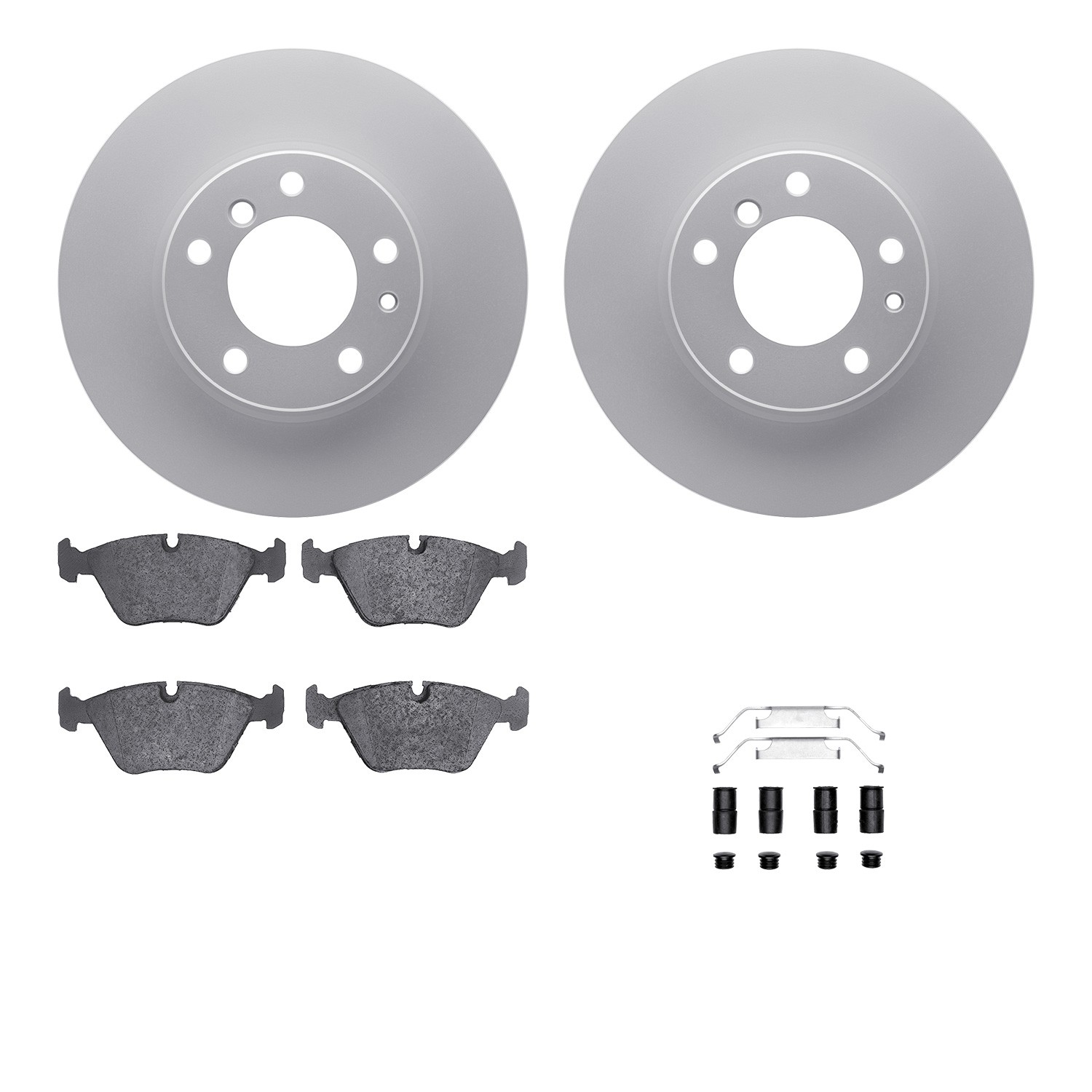 DFC Geospec Rotors with EURO 5000 Ceramic Brake Pads includes Hardware