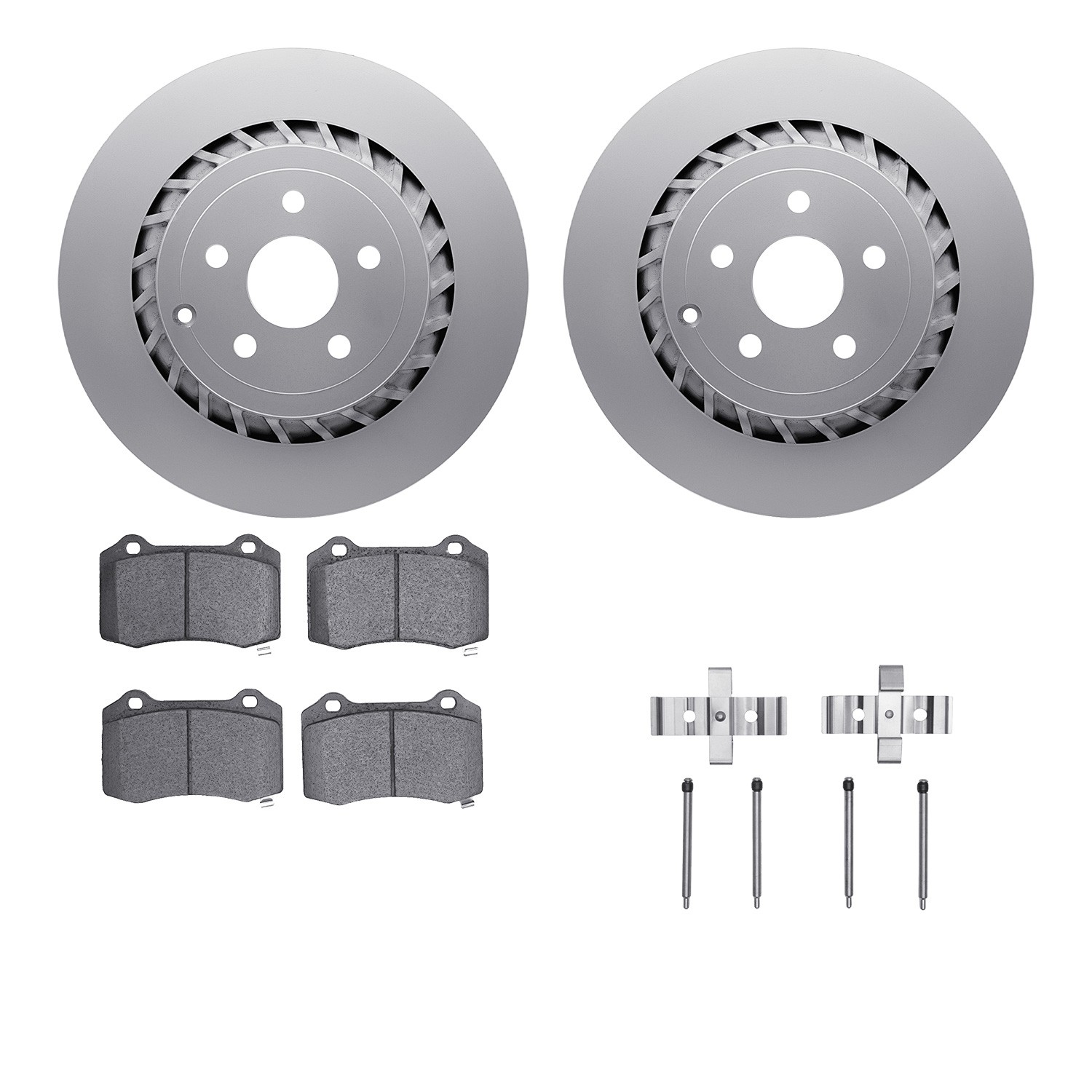 DFC Geospec Rotors with EURO 5000 Ceramic Brake Pads includes Hardware