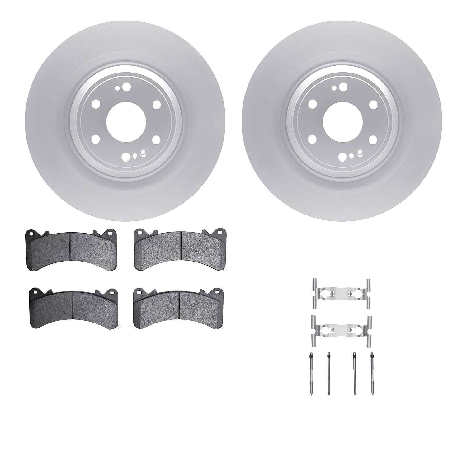 DFC Geospec Rotors with EURO 5000 Ceramic Brake Pads includes Hardware