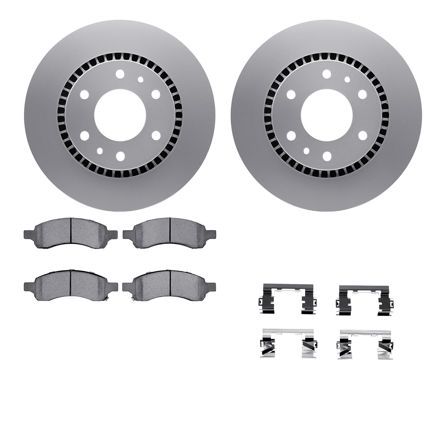 DFC Geospec Rotors with EURO 5000 Ceramic Brake Pads includes Hardware