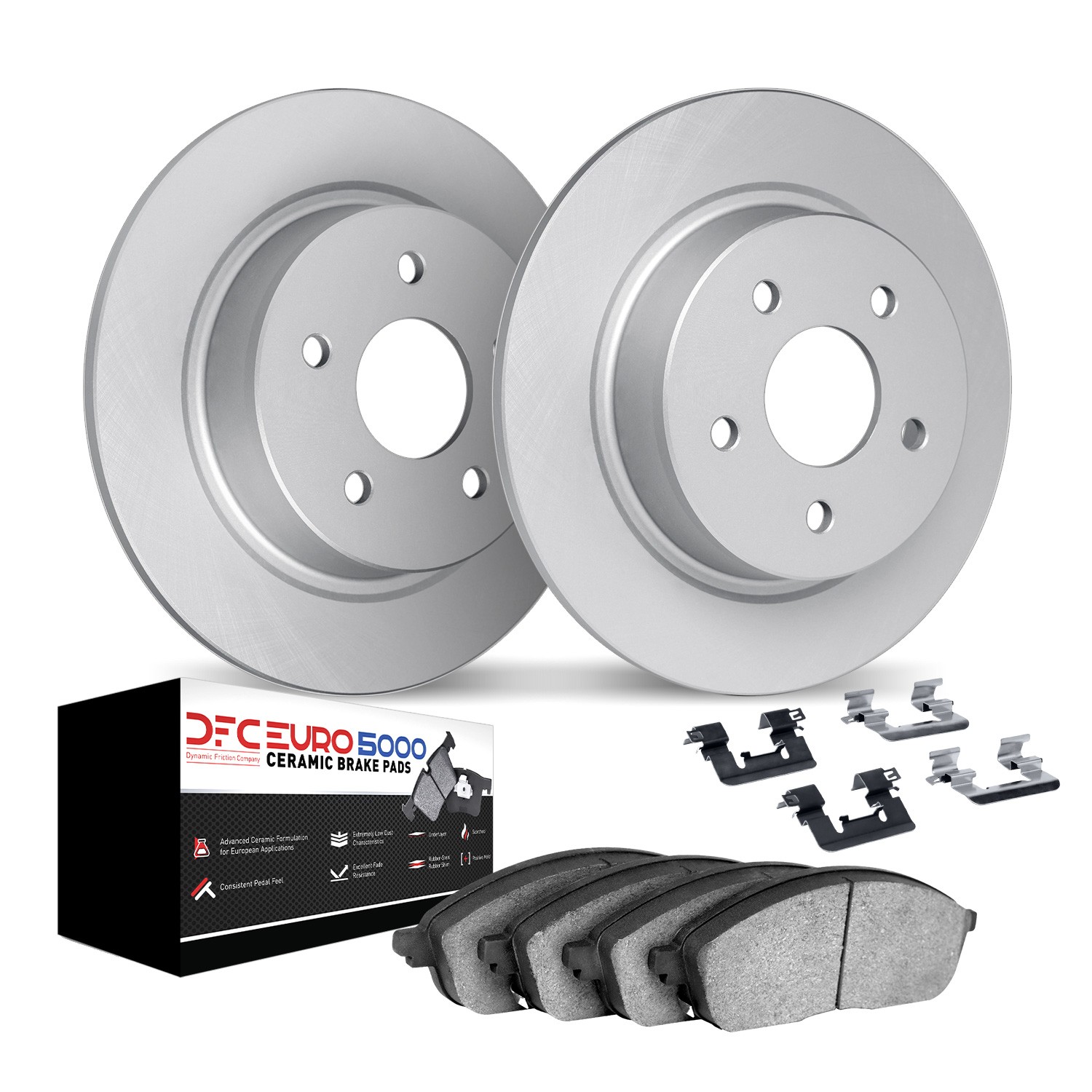 DFC Geospec Rotors with EURO 5000 Ceramic Brake Pads includes Hardware