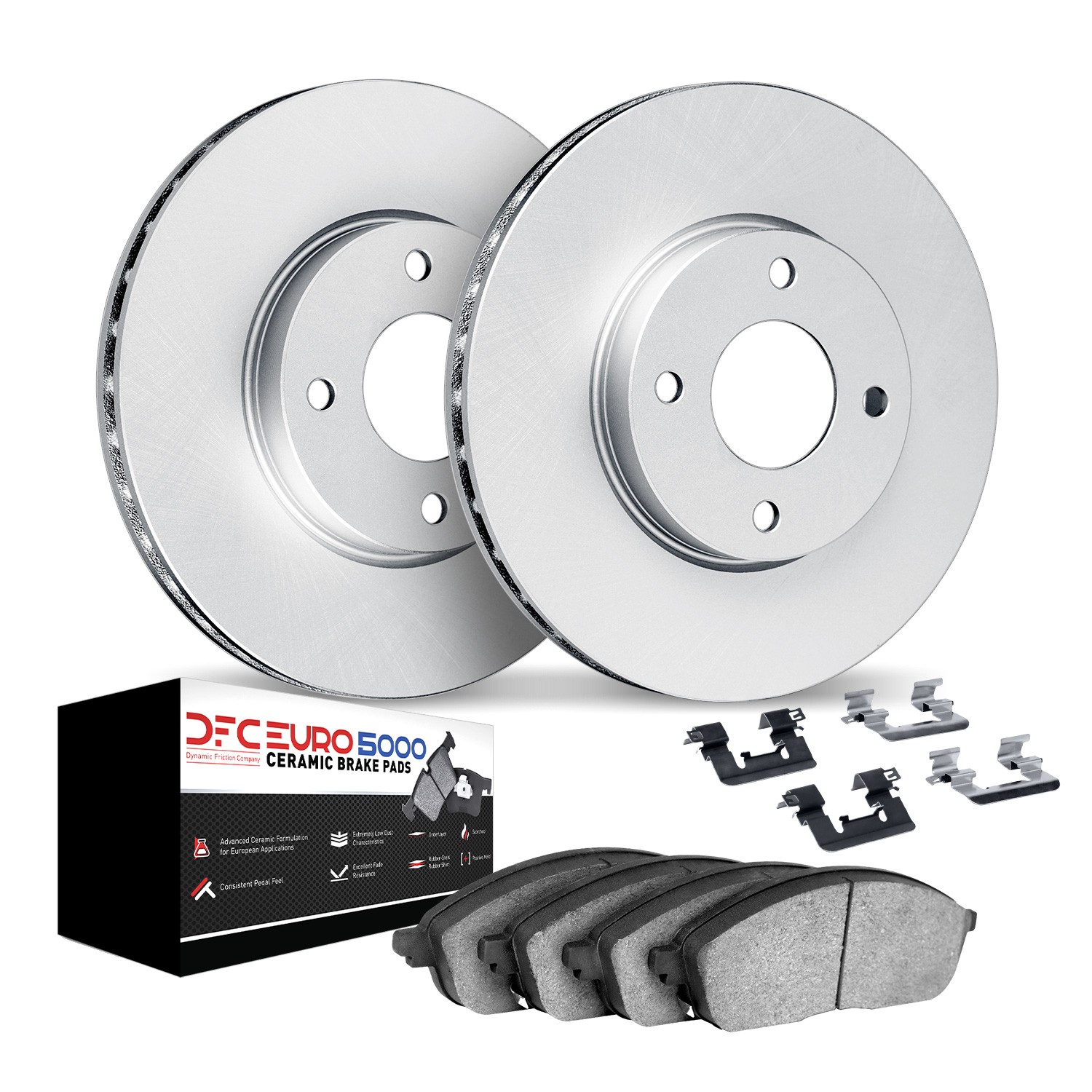 DFC Geospec Rotors with EURO 5000 Ceramic Brake Pads includes Hardware