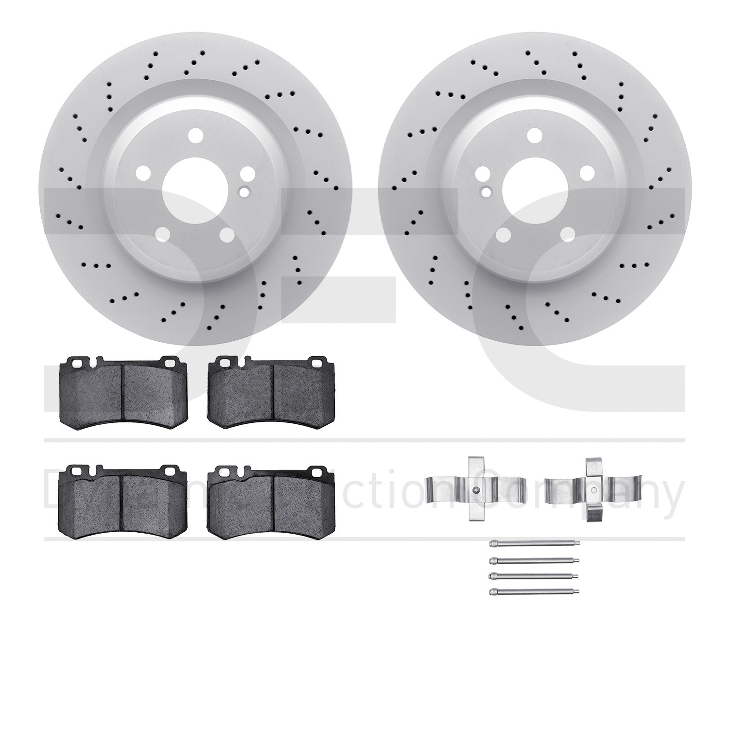 DFC Geospec Rotors with EURO 5000 Ceramic Brake Pads includes Hardware