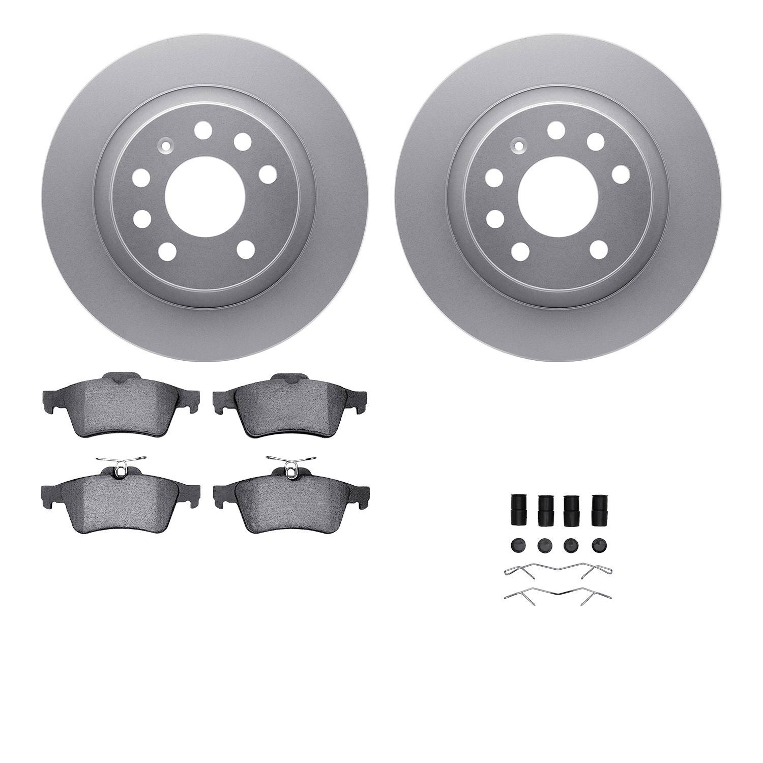 DFC Geospec Rotors with EURO 5000 Ceramic Brake Pads includes Hardware