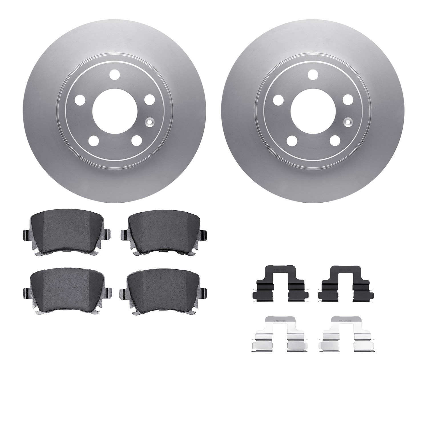 DFC Geospec Rotors with EURO 5000 Ceramic Brake Pads includes Hardware