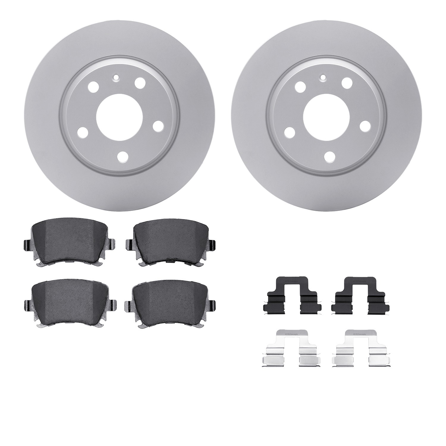 DFC Geospec Rotors with EURO 5000 Ceramic Brake Pads includes Hardware