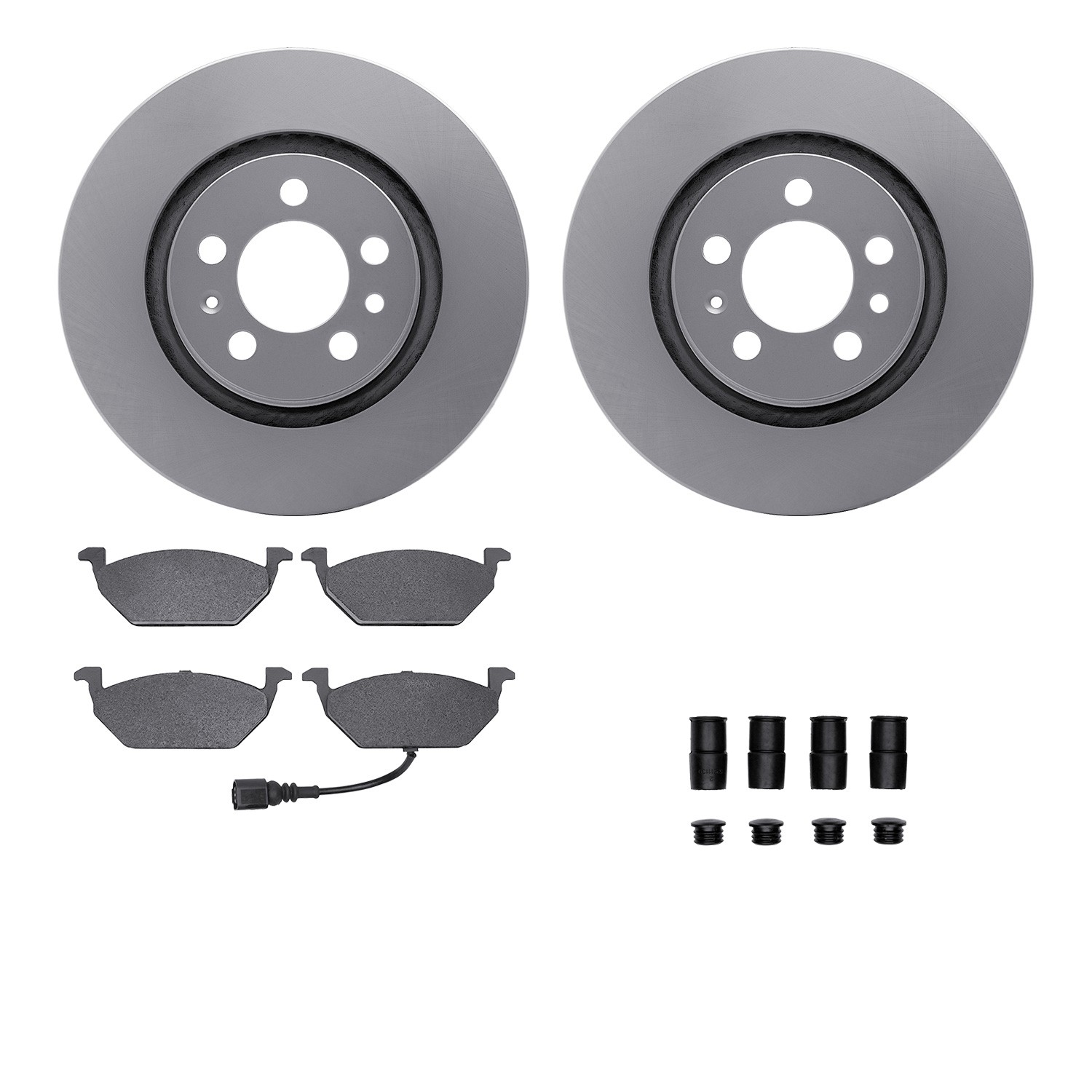 DFC Geospec Rotors with EURO 5000 Ceramic Brake Pads includes Hardware