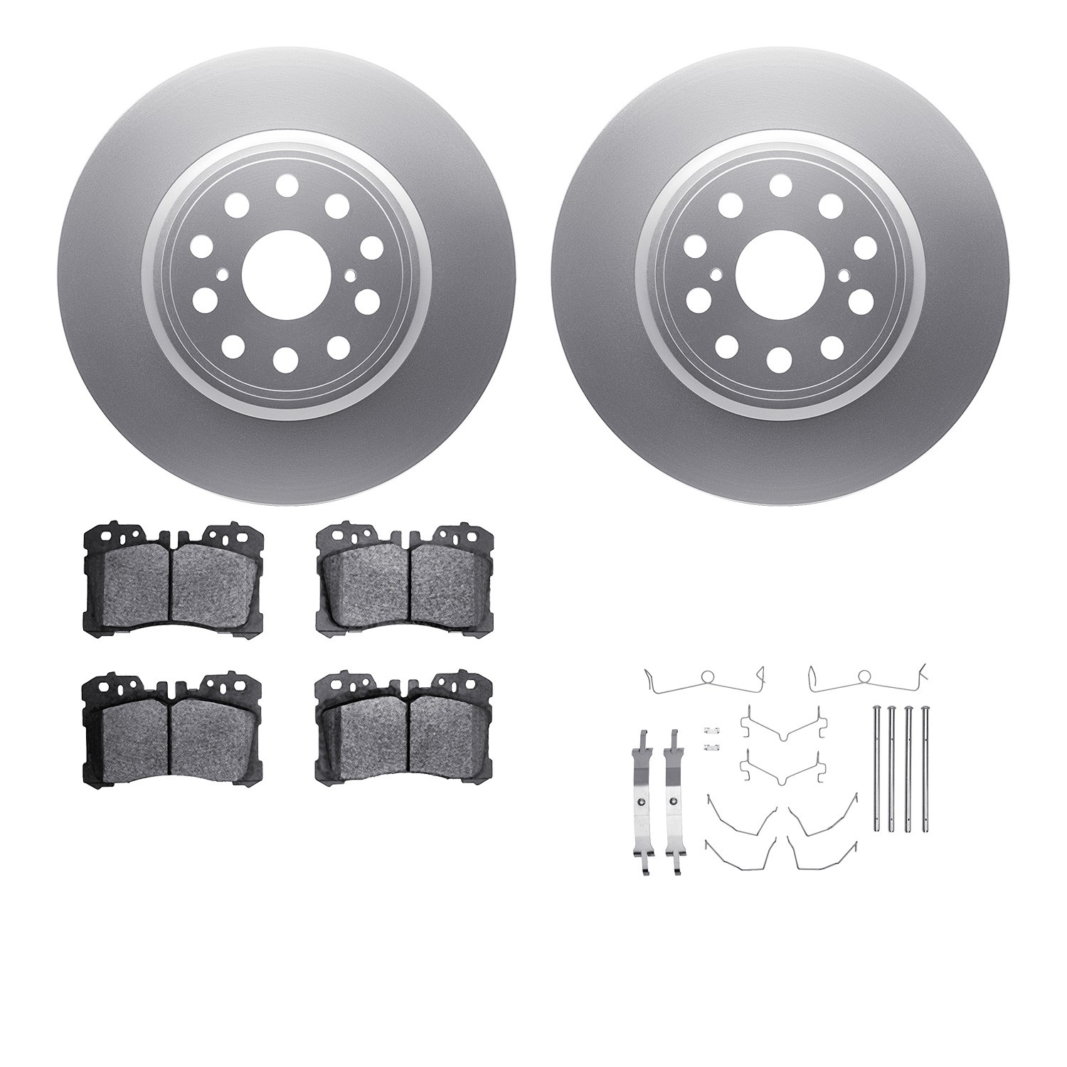 DFC Geospec Rotors with EURO 5000 Ceramic Brake Pads includes Hardware