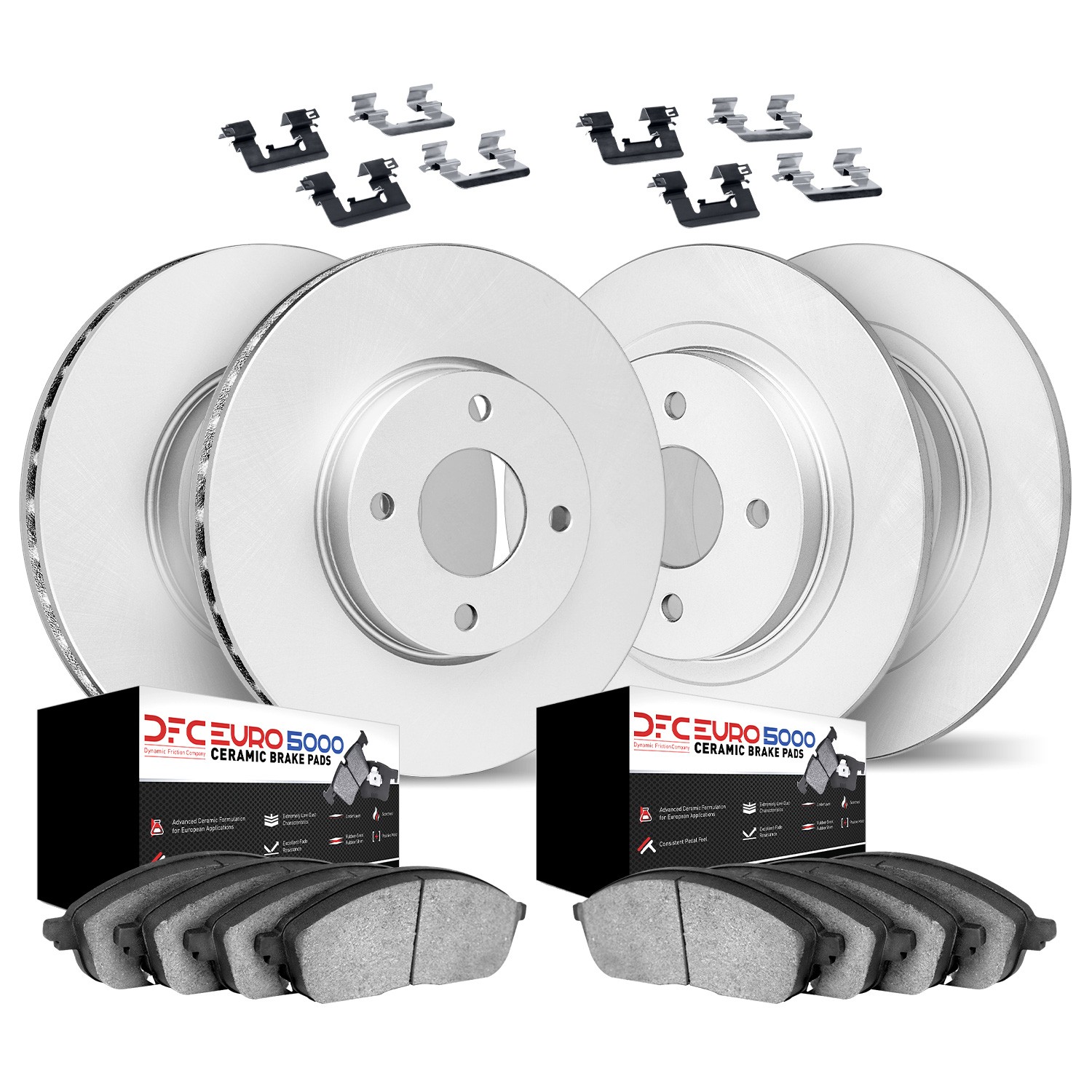 DFC Geospec Rotors with EURO 5000 Ceramic Pads With Hardware