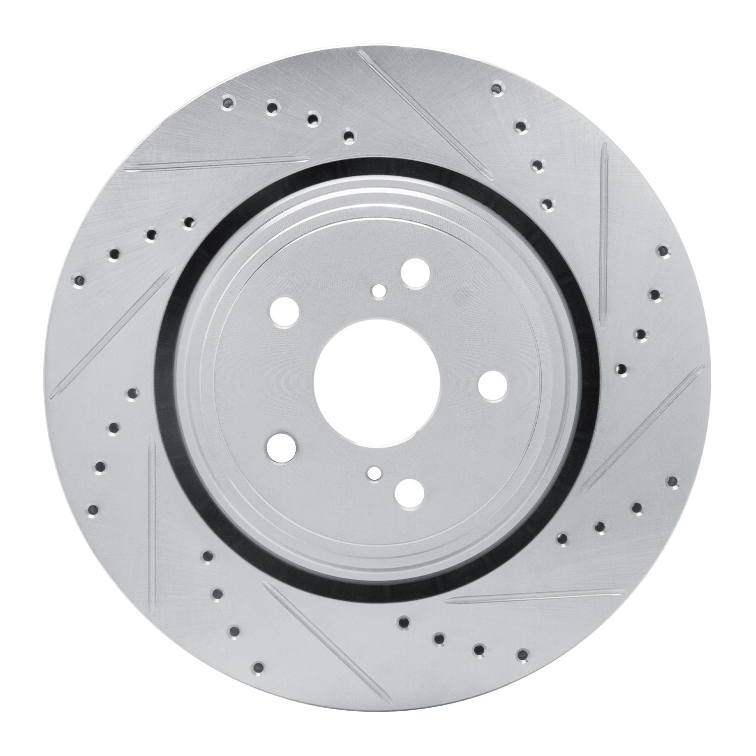 DFC BRAKE ROTOR-DRILLED AND SLOTTED-SILV