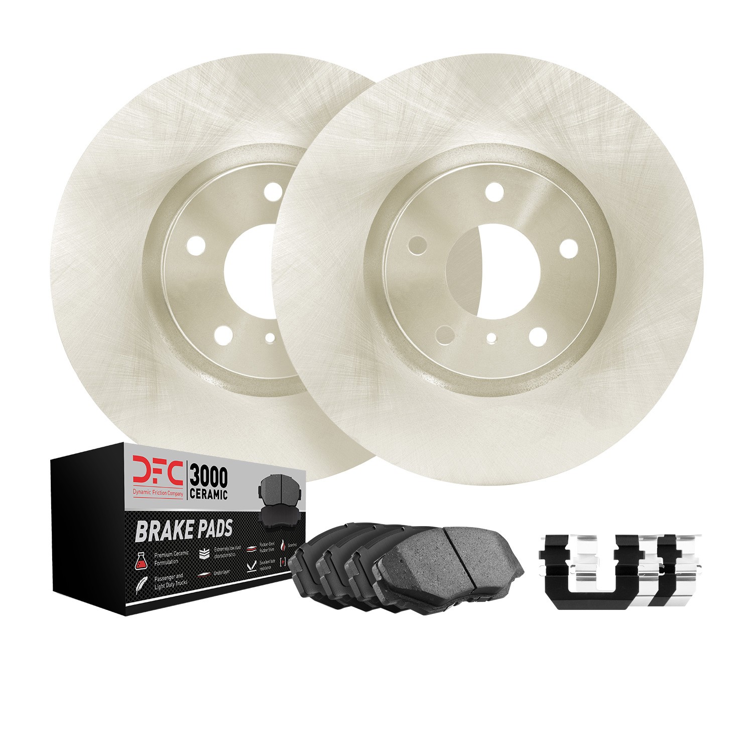 BRAKE ROTOR WITH 3000 CERAMIC BRAKE PADS