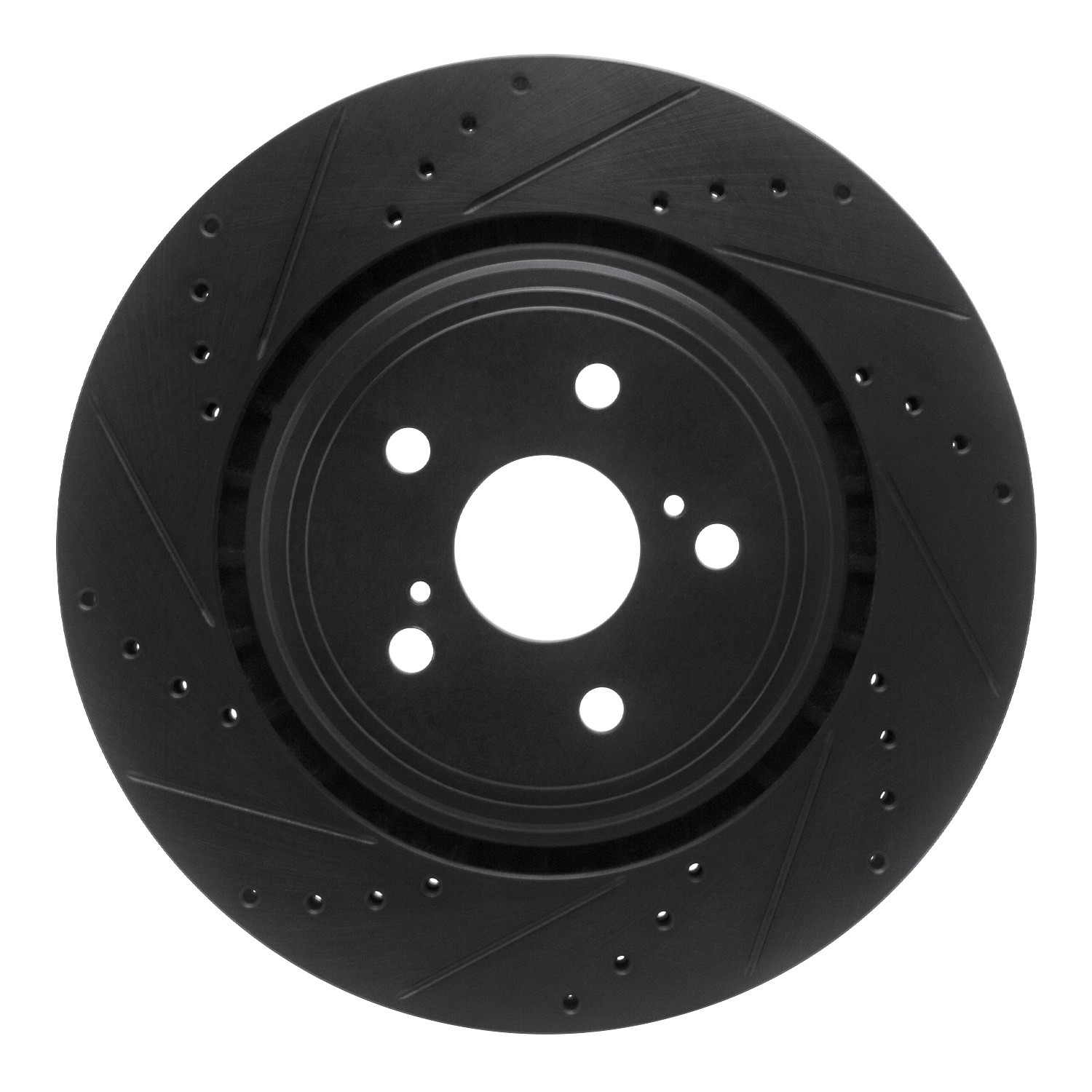 DFC BRAKE ROTOR-DRILLED AND SLOTTED-BLAC
