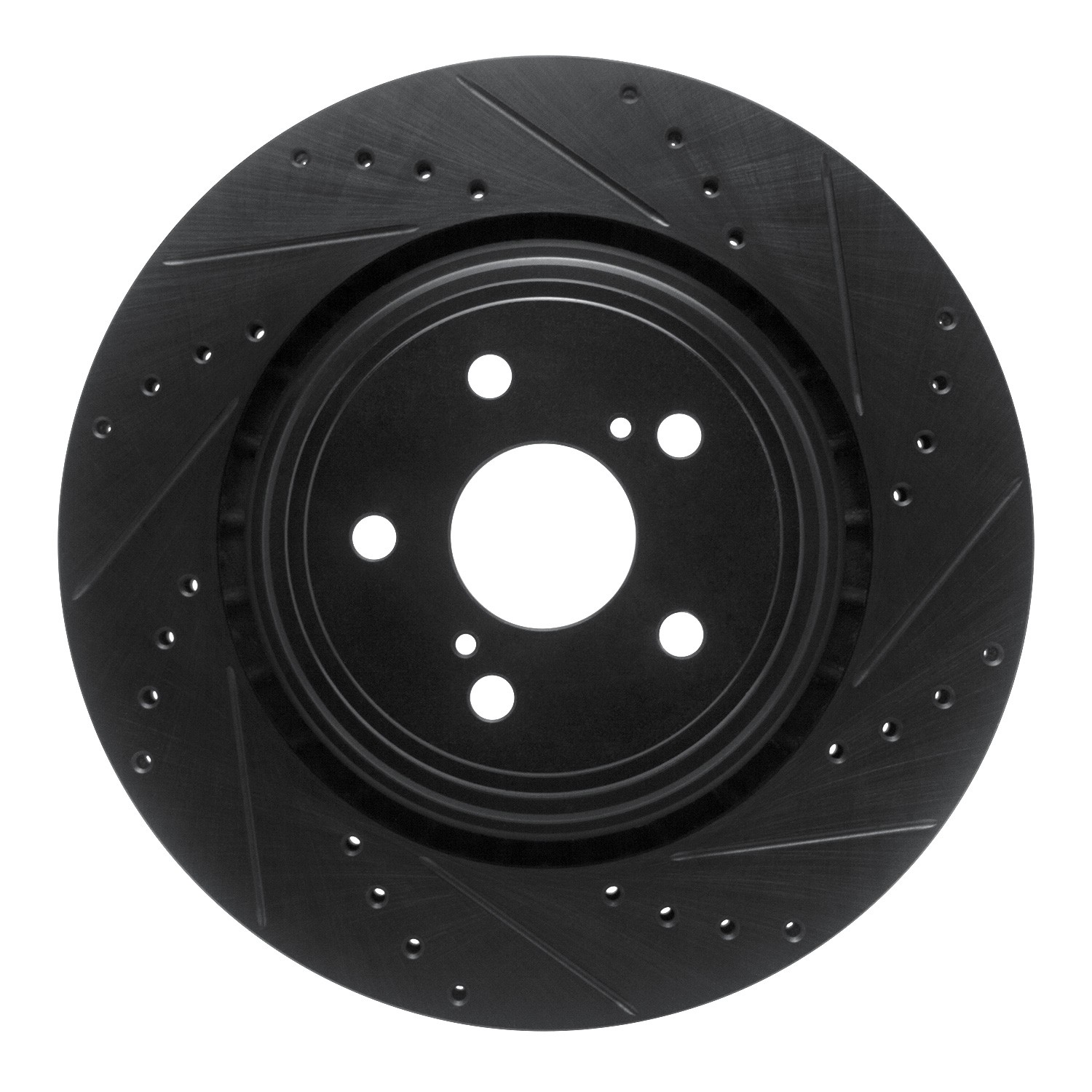 DFC BRAKE ROTOR-DRILLED AND SLOTTED-BLAC