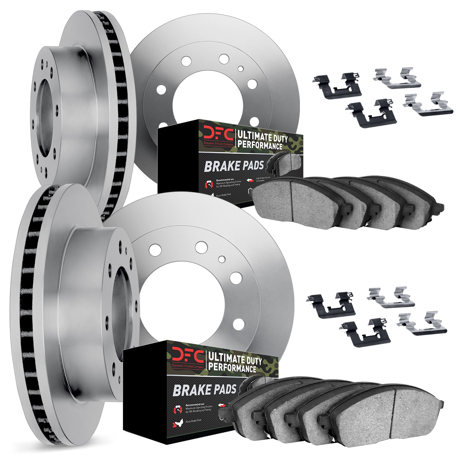 DFC Brake Rotor- HD Brake Pad - Hardware