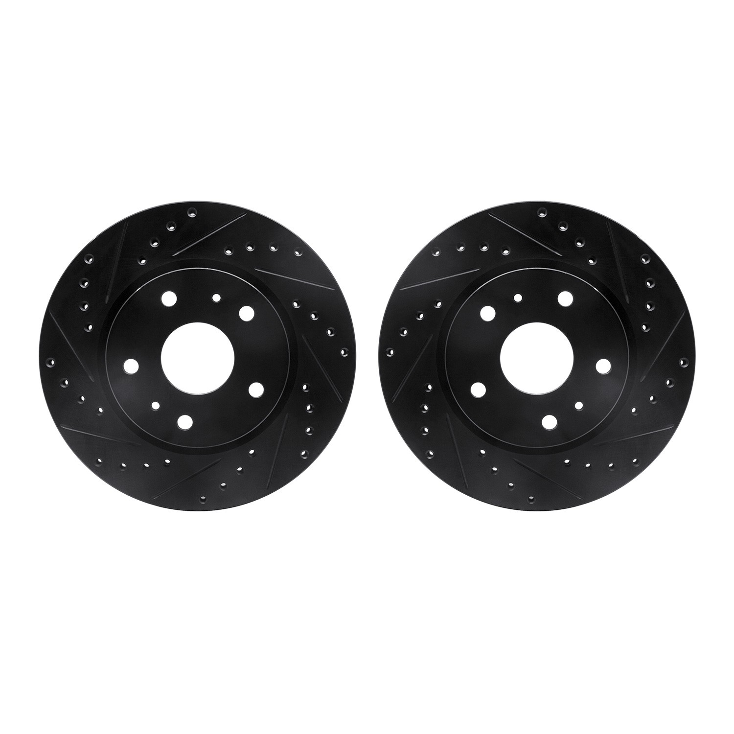 DFC Brake Rotors - Drilled & Slotted - Black