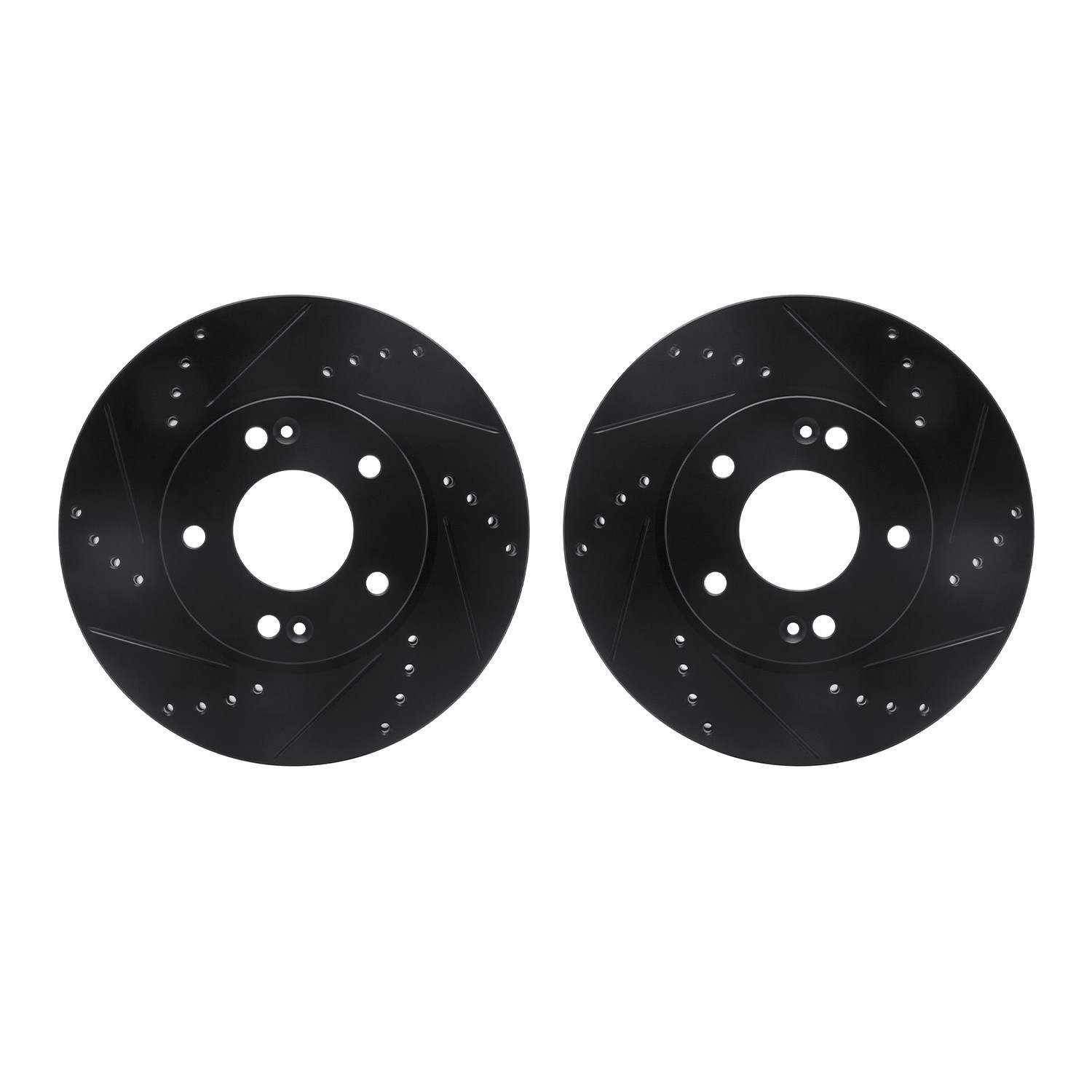 DFC Brake Rotors - Drilled & Slotted - Black