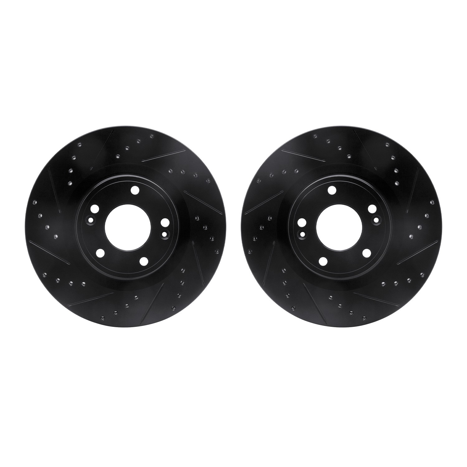 DFC Brake Rotors - Drilled & Slotted - Black