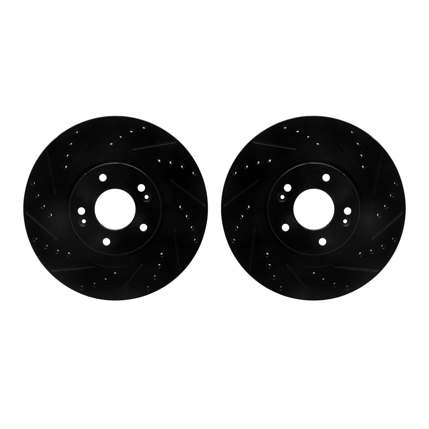 DFC Brake Rotors - Drilled & Slotted - Black