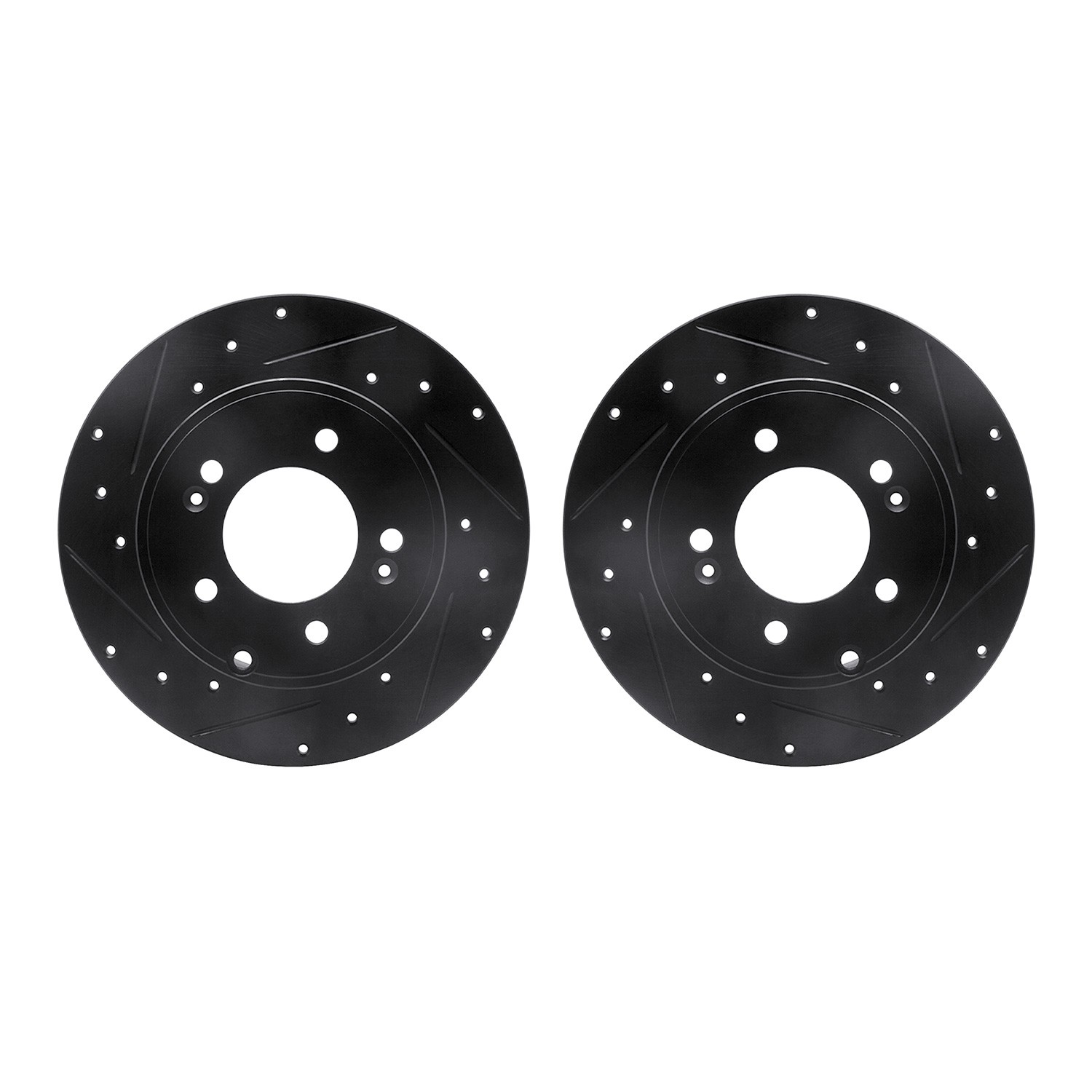 DFC Brake Rotors - Drilled & Slotted - Black