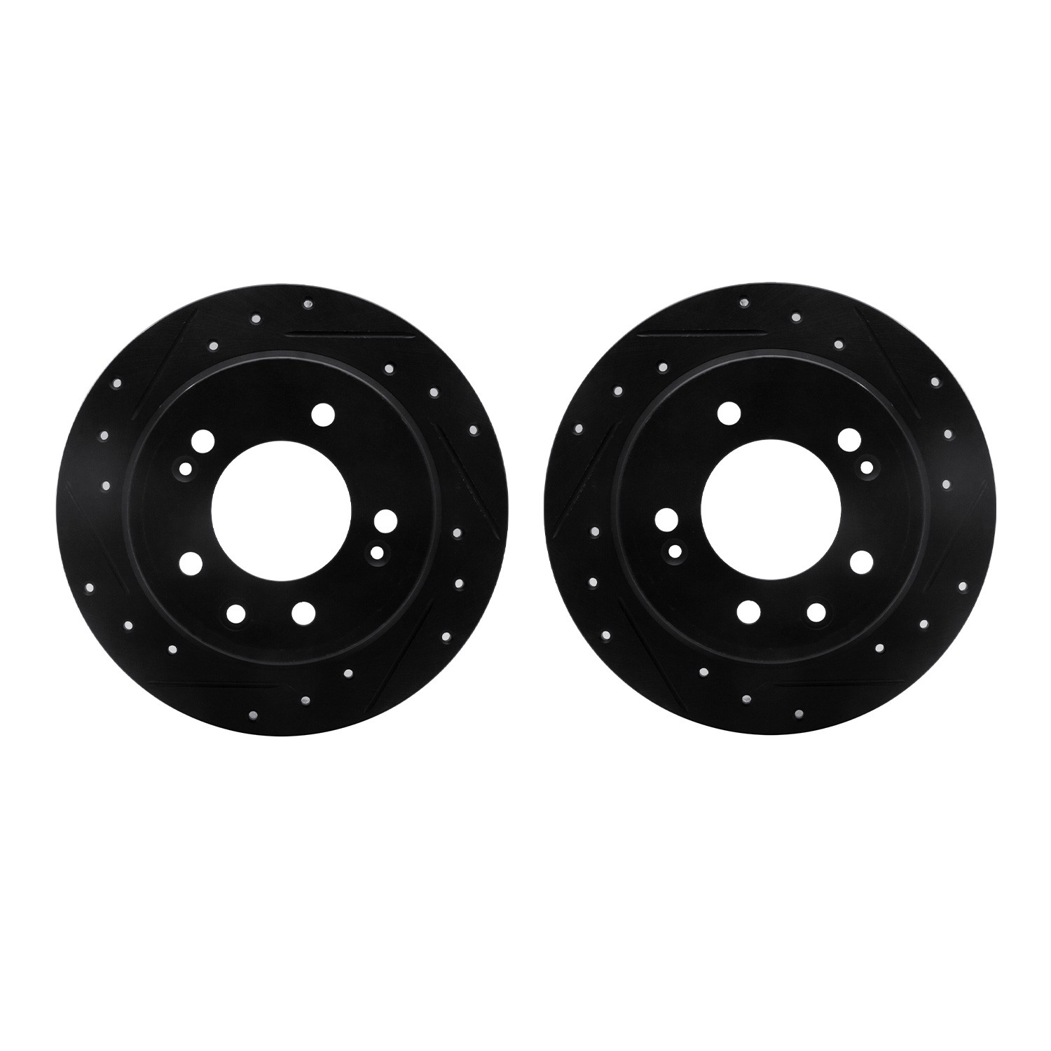 DFC Brake Rotors - Drilled & Slotted - Black