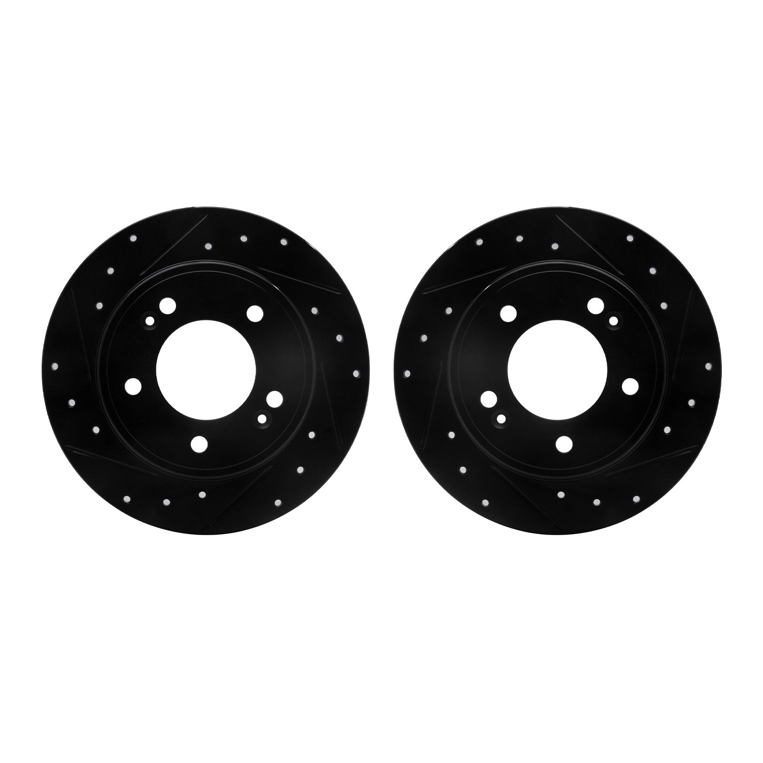 DFC Brake Rotors - Drilled & Slotted - Black