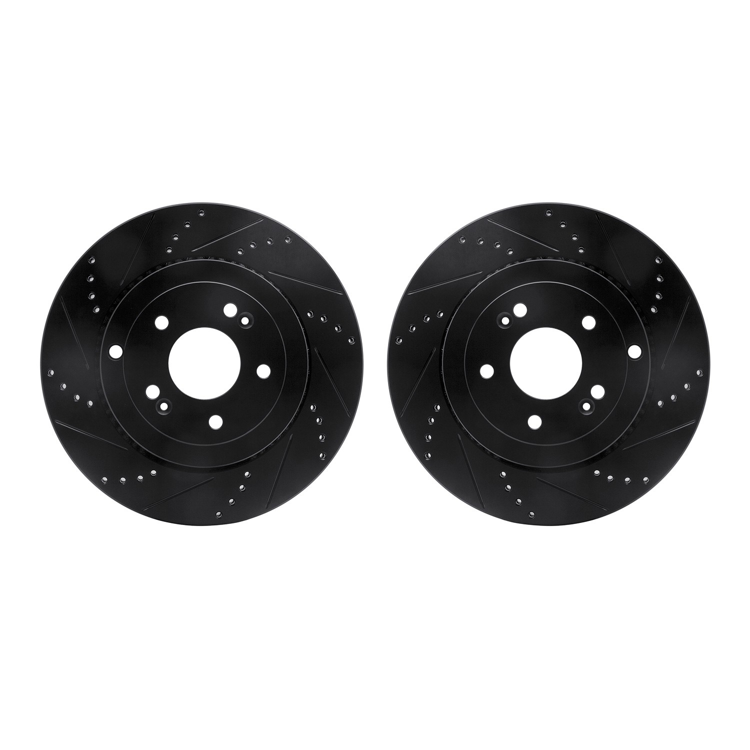 DFC Brake Rotors - Drilled & Slotted - Black