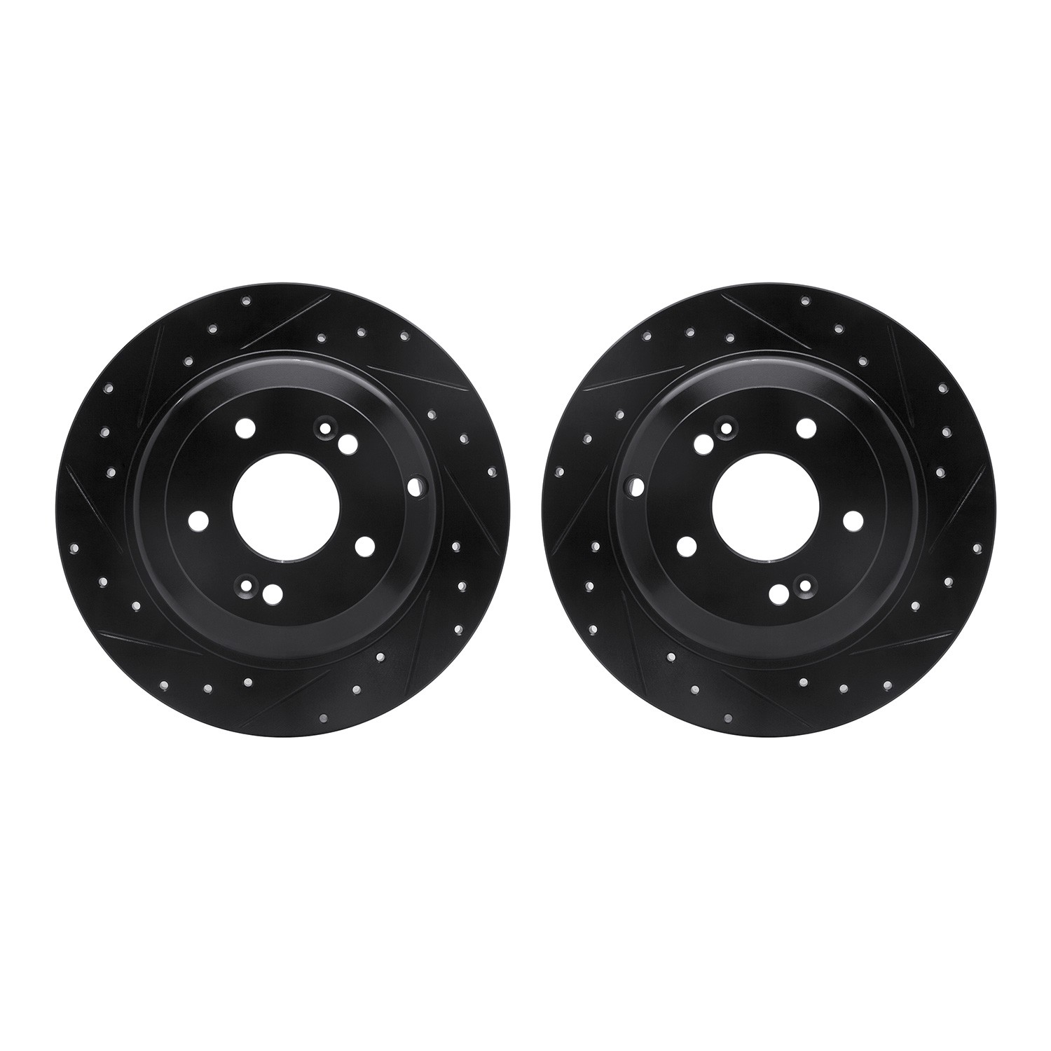 DFC Brake Rotors - Drilled & Slotted - Black