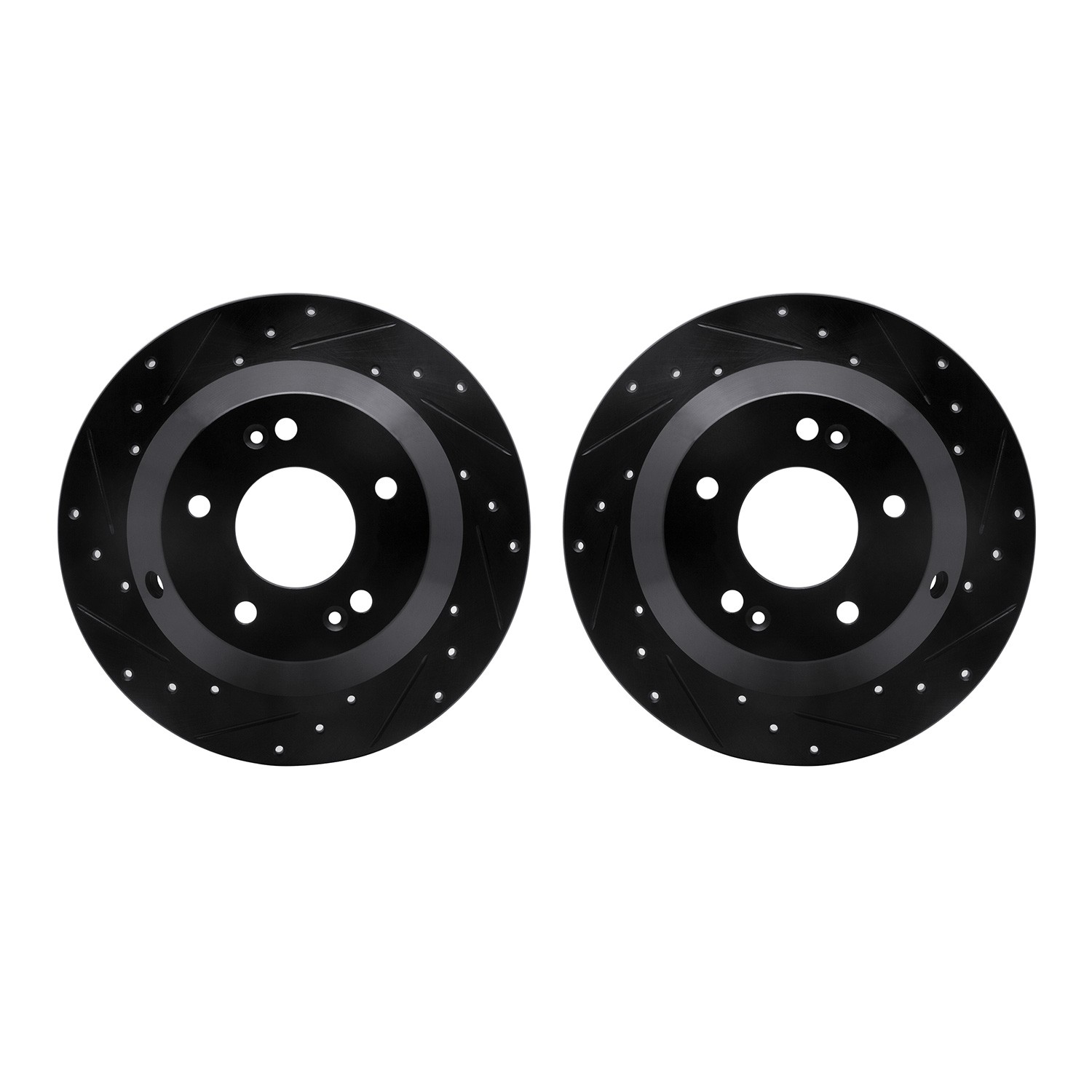 DFC Brake Rotors - Drilled & Slotted - Black