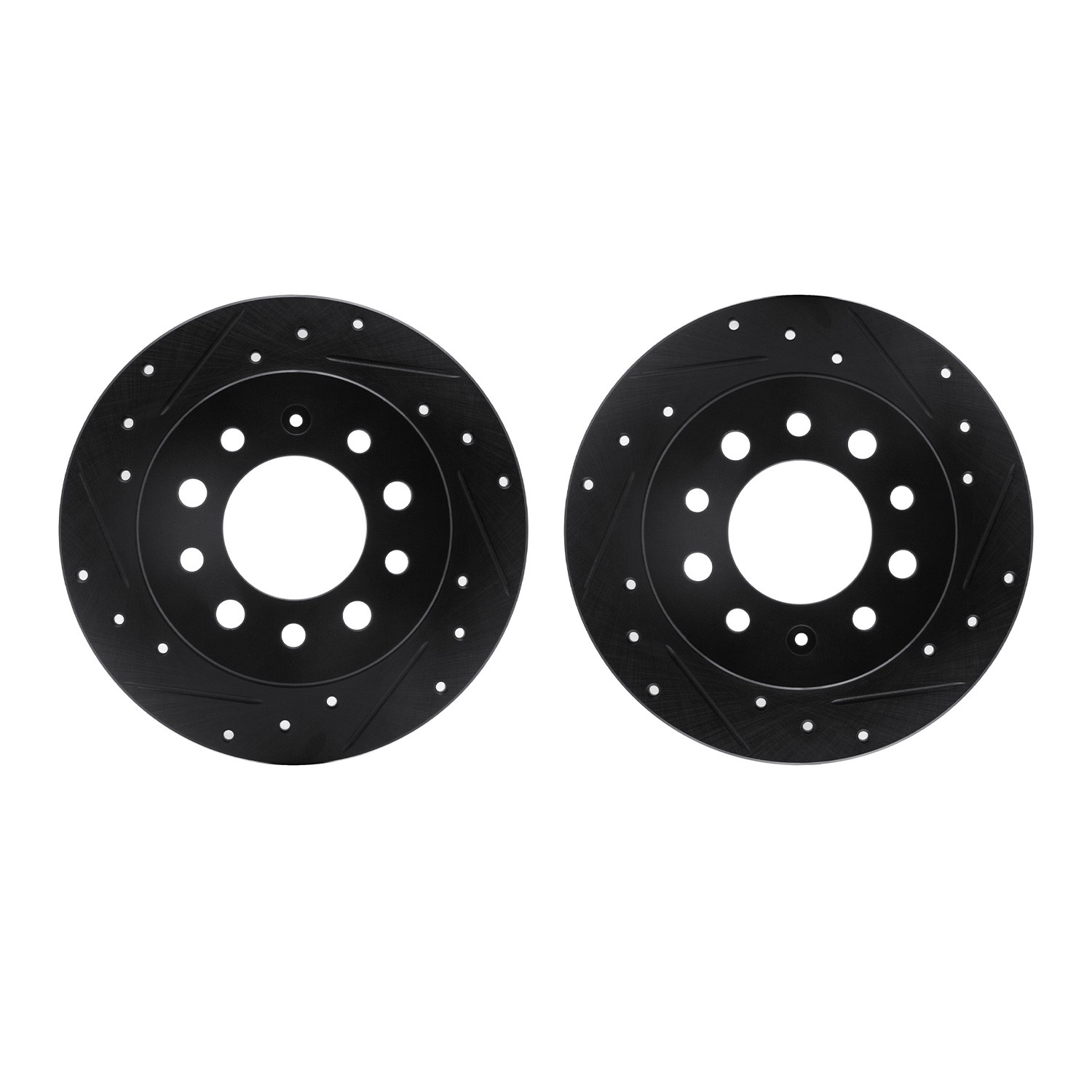 DFC Brake Rotors - Drilled & Slotted - Black