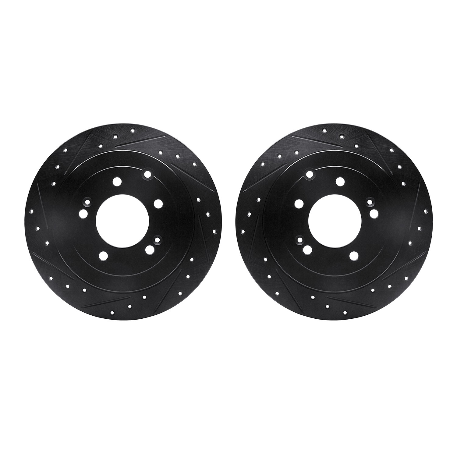 DFC Brake Rotors - Drilled & Slotted - Black