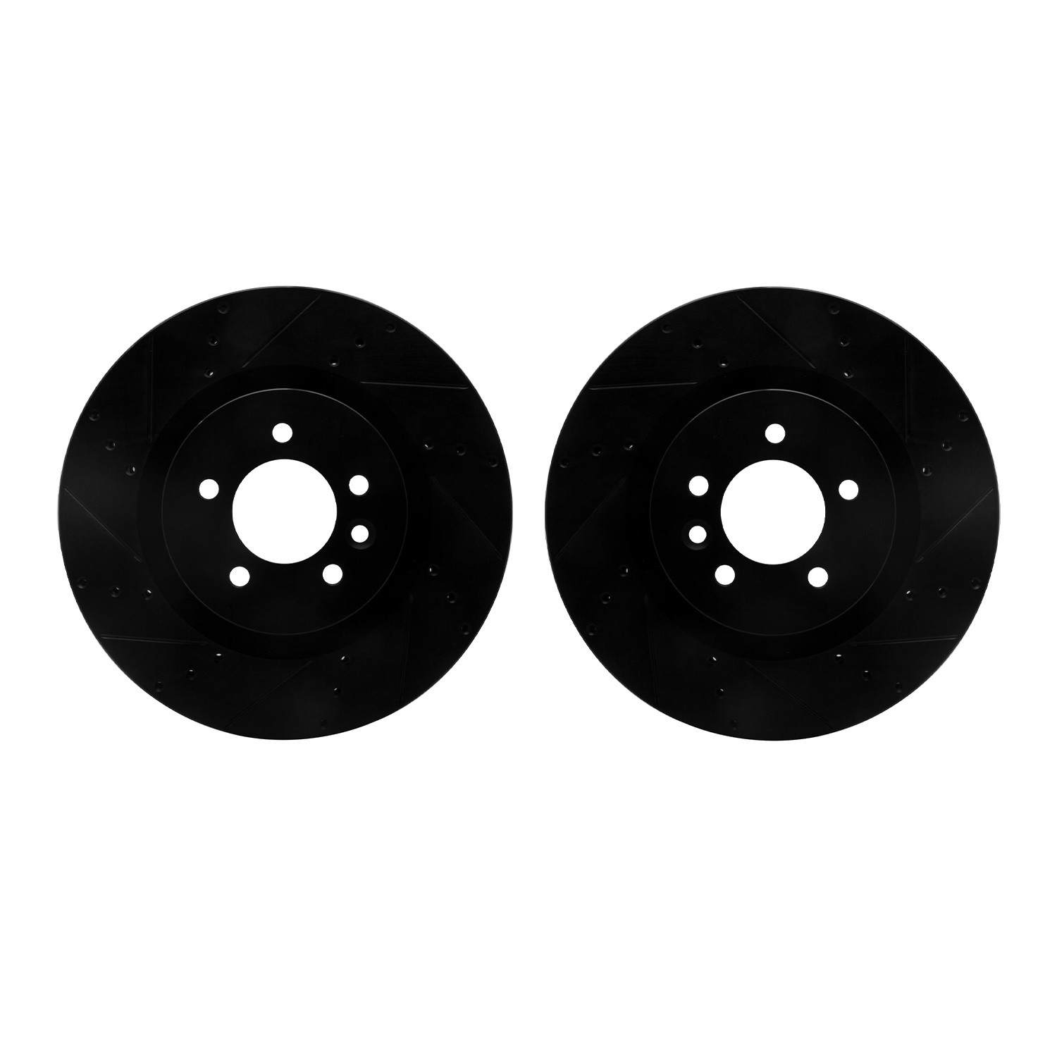 DFC Brake Rotors - Drilled & Slotted - Black