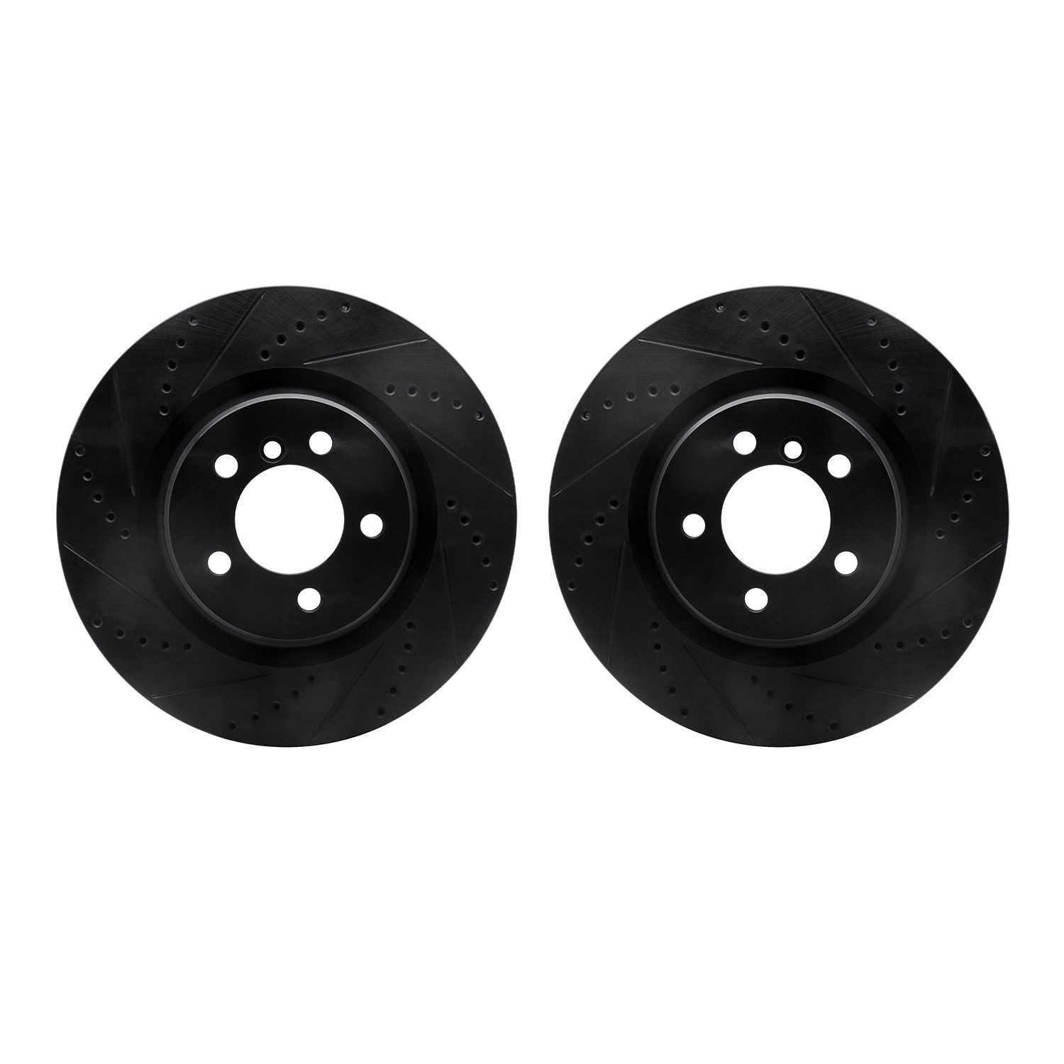 DFC Brake Rotors - Drilled & Slotted - Black