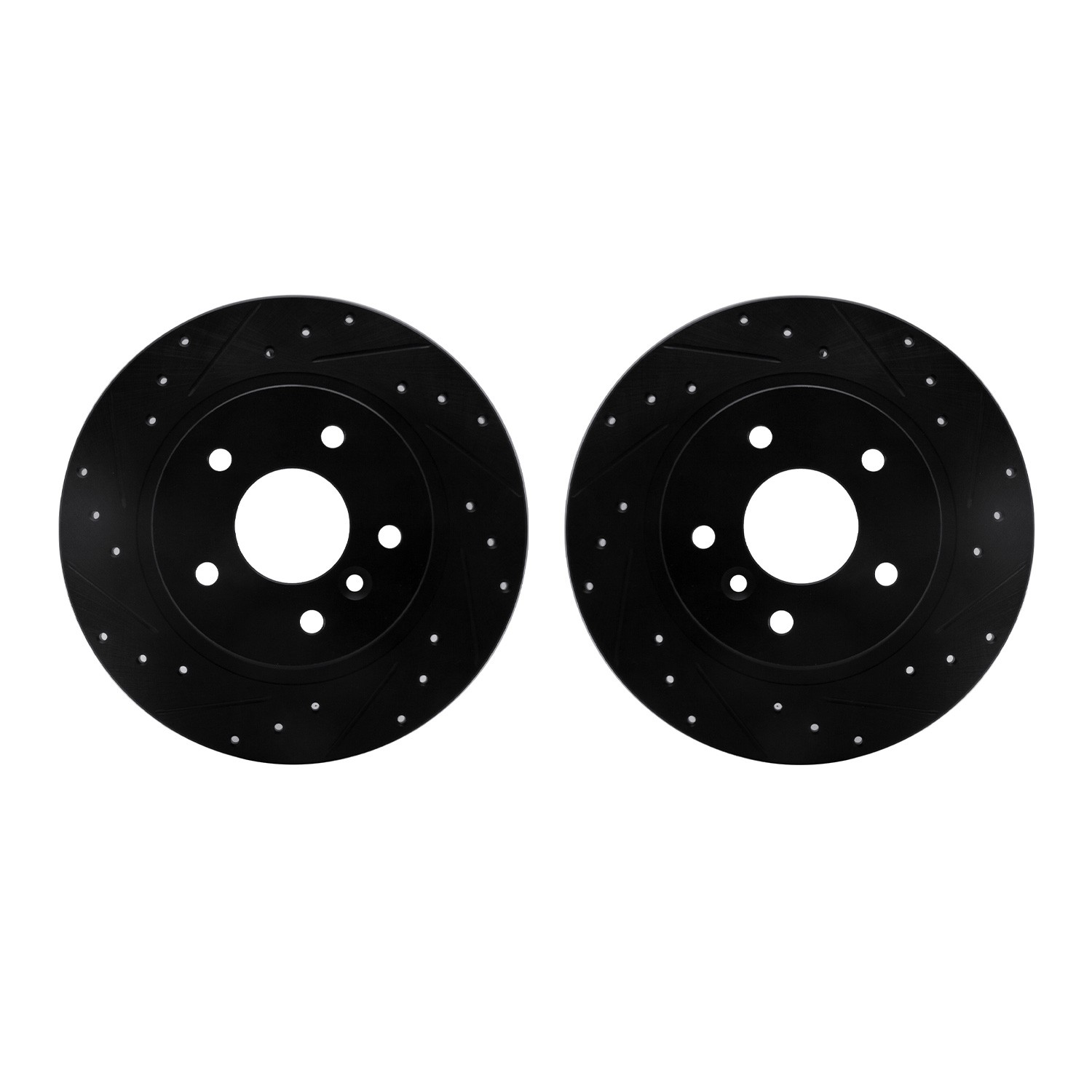 DFC Brake Rotors - Drilled & Slotted - Black
