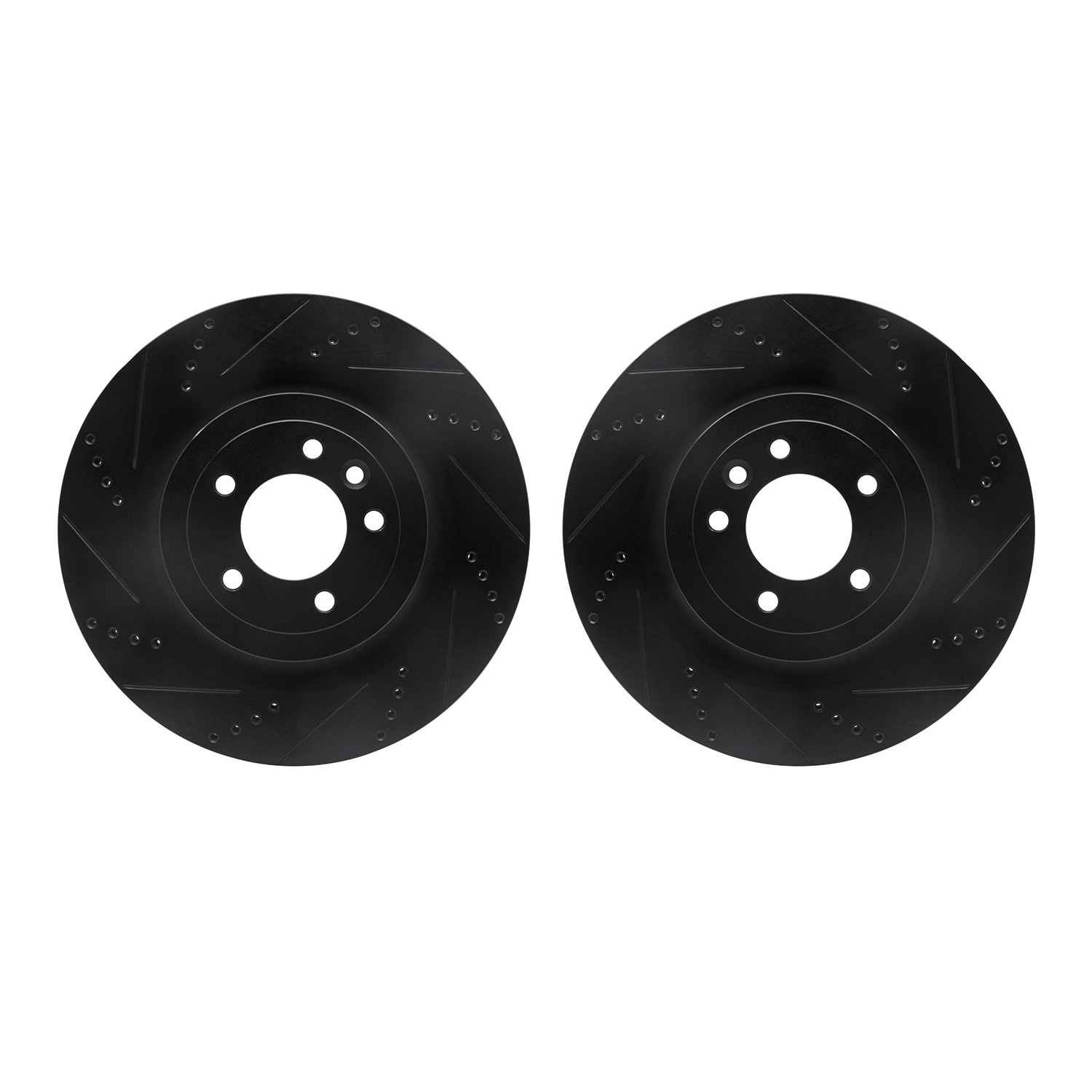 DFC Brake Rotors - Drilled & Slotted - Black